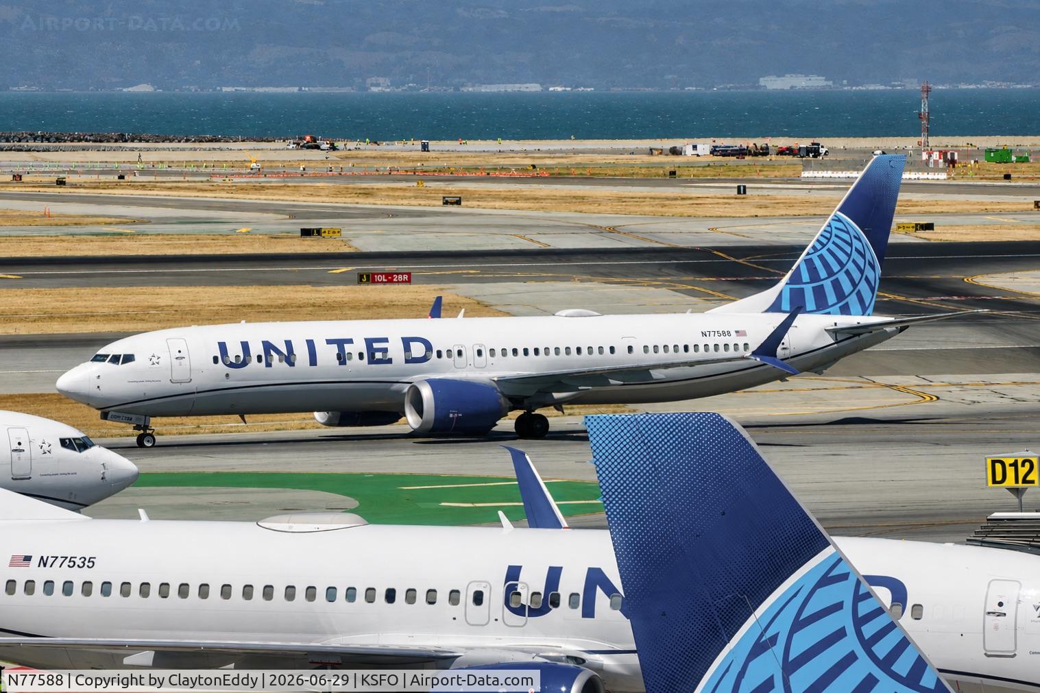 N77588, 2024 Boeing 737 MAX 9, c/n 43446 l/n 8993, Sky Terrace SFO 2026