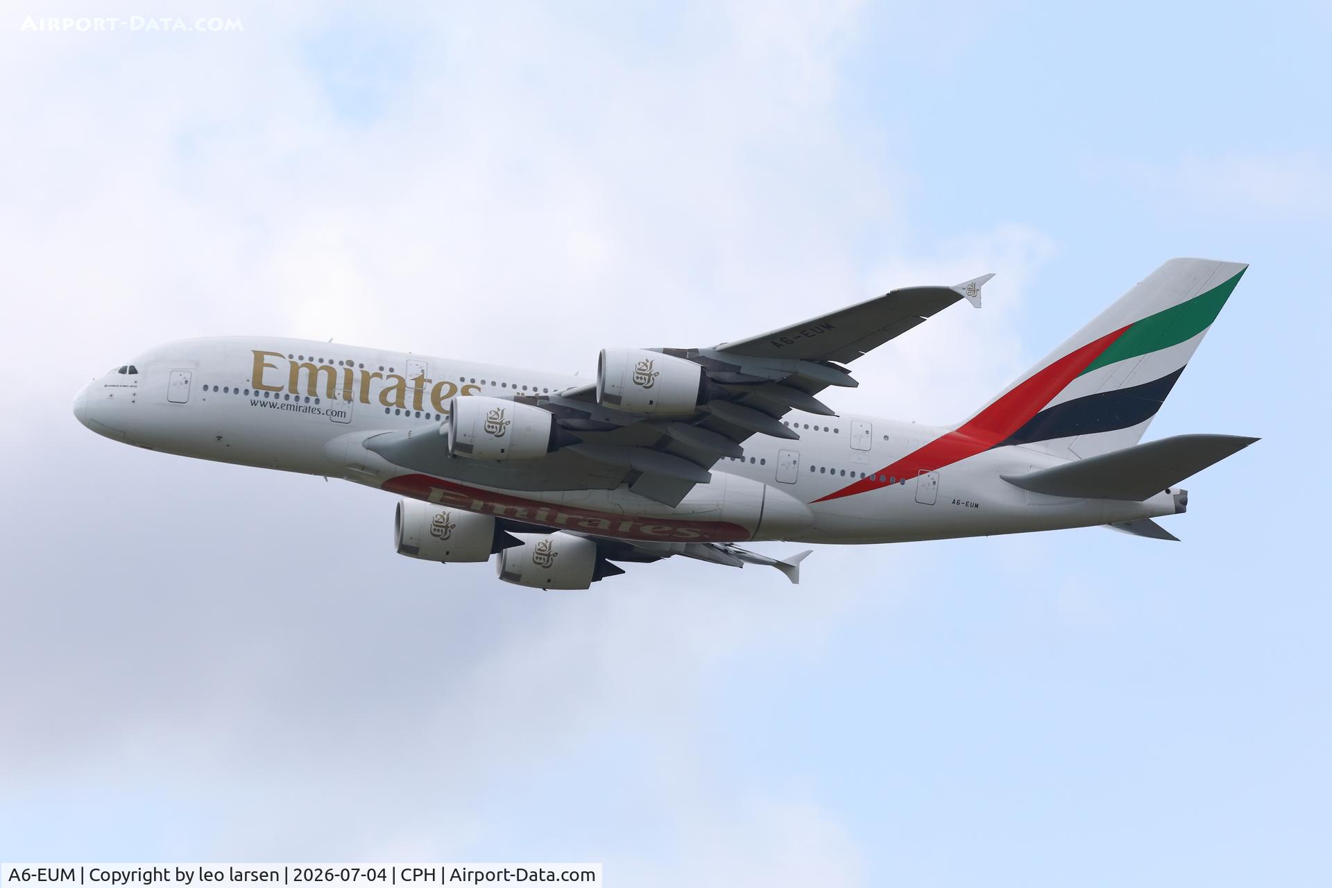 A6-EUM, 2016 Airbus A380-861, c/n 225, Copenhagen 4.7.2026