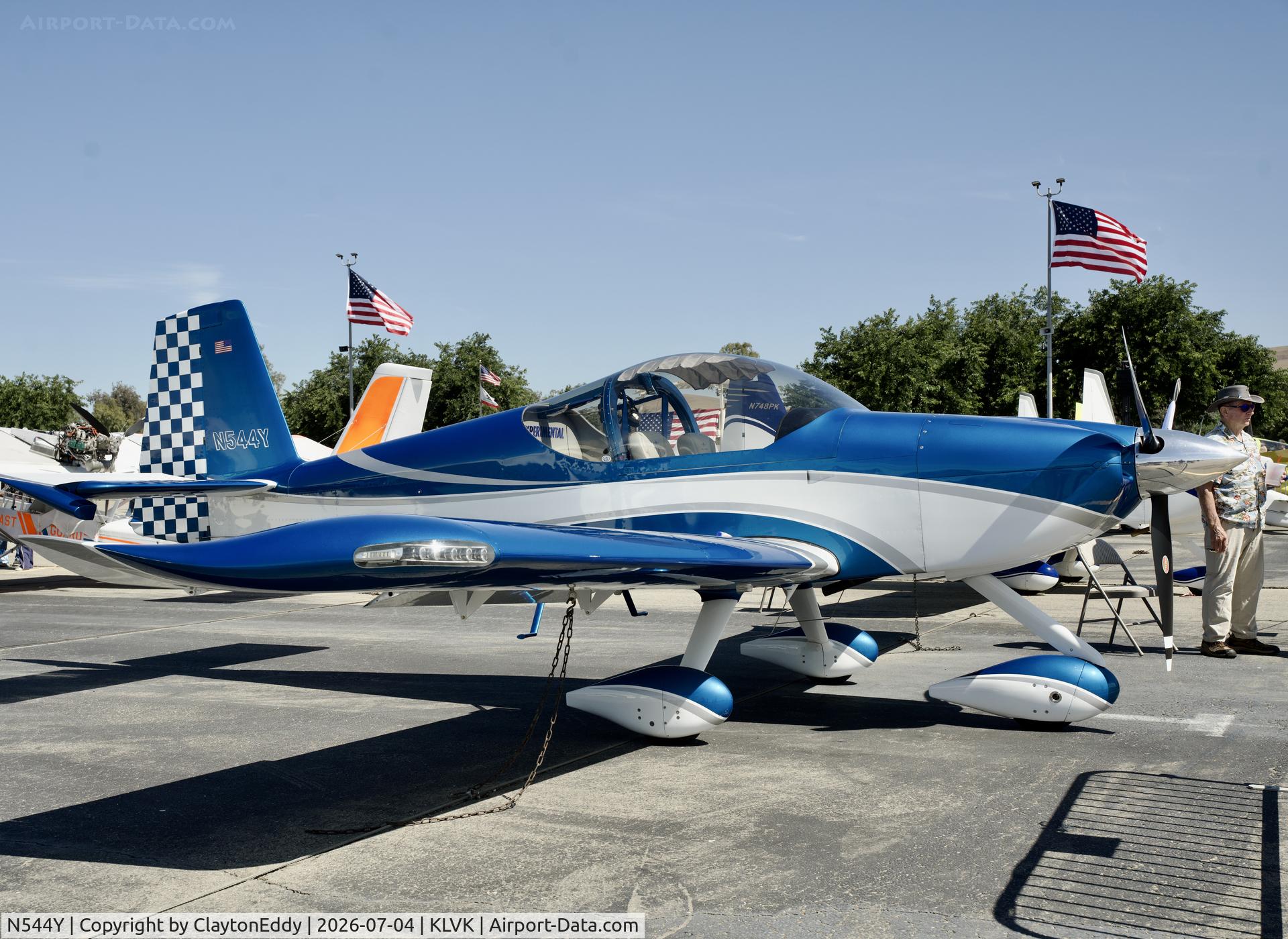 N544Y, 2021 Vans RV-14A, c/n 140354, 4th of July Livermore airport in California 2026