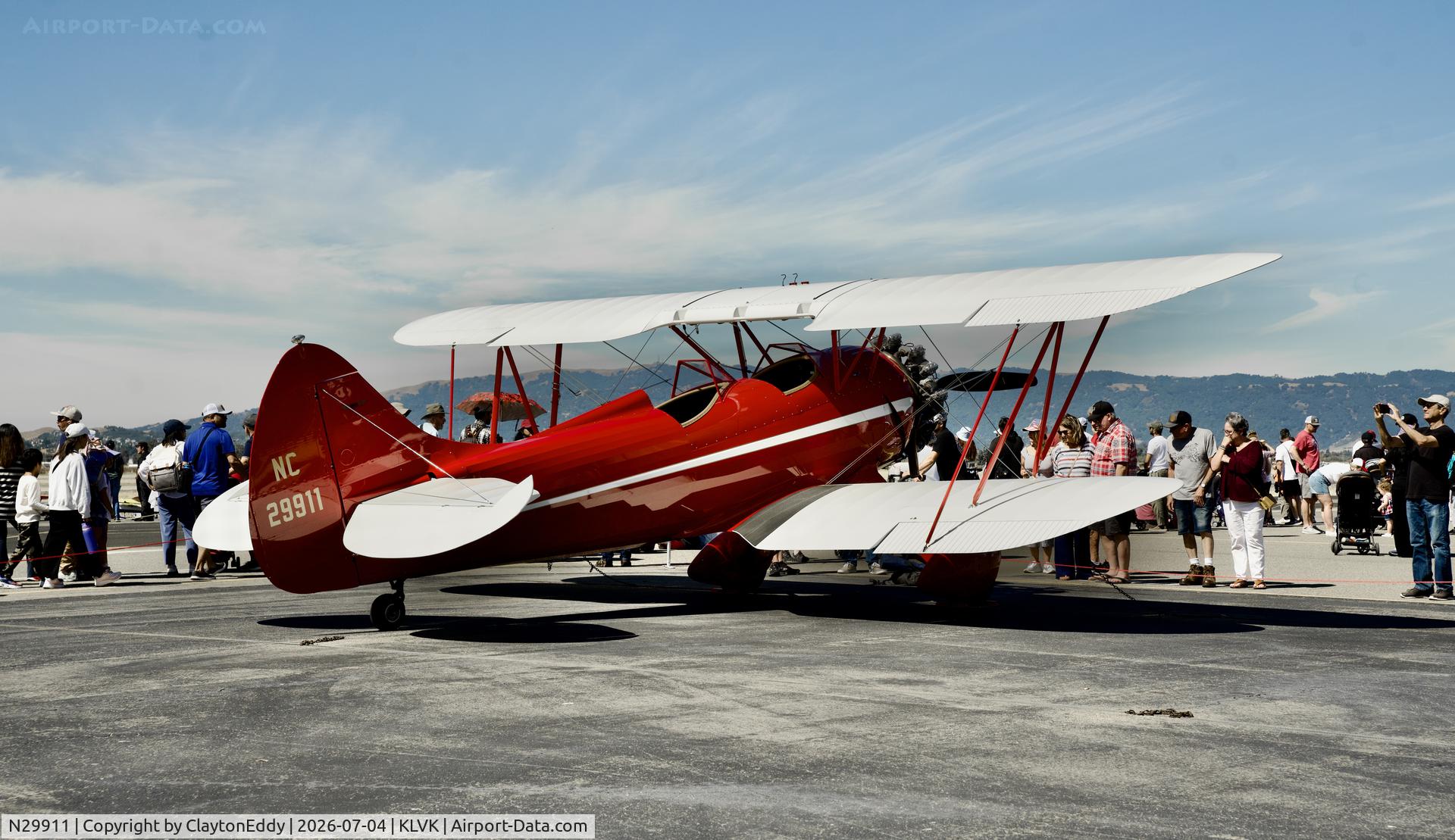 N29911, 1940 Waco UPF-7, c/n 5408, 4th of July Livermore airport in California 2026