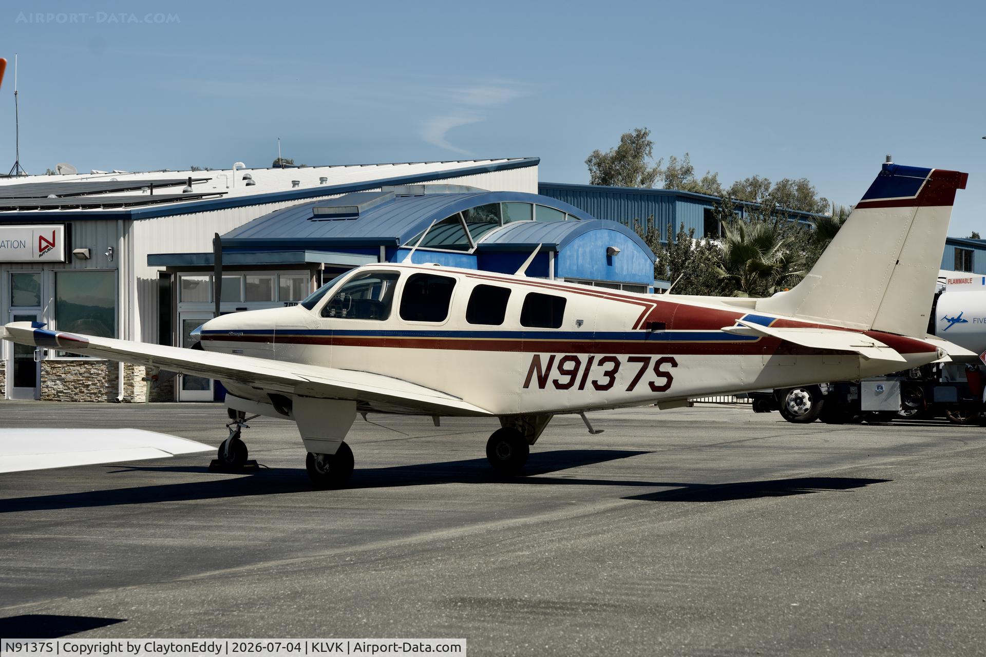 N9137S, 1976 Beech A36 Bonanza 36, c/n E-820, 4th of July Livermore airport in California 2026