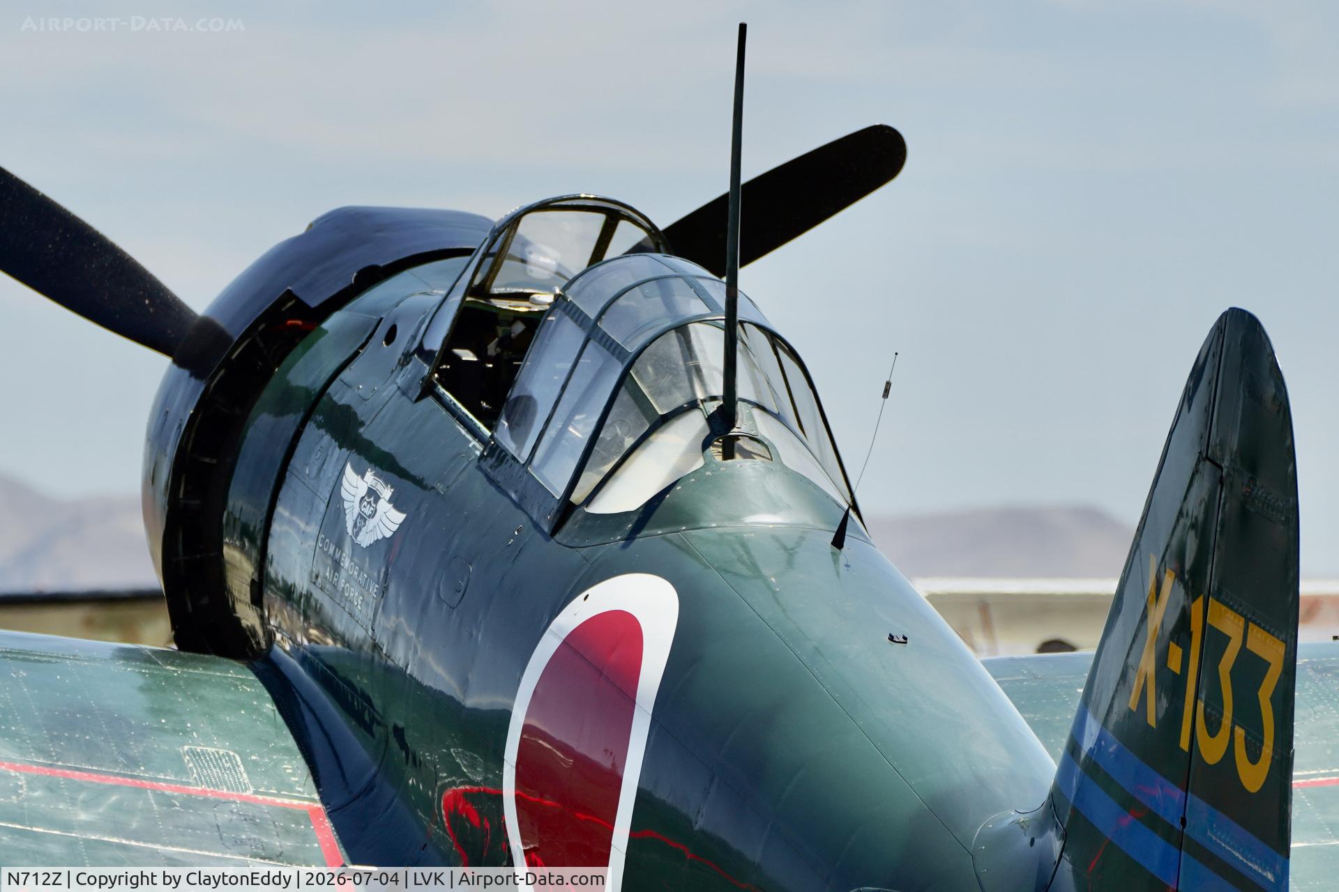 N712Z, 1942 Mitsubishi A6M3 Reisen (Zero), c/n 3869, 4th of July Livermore airport in California 2026