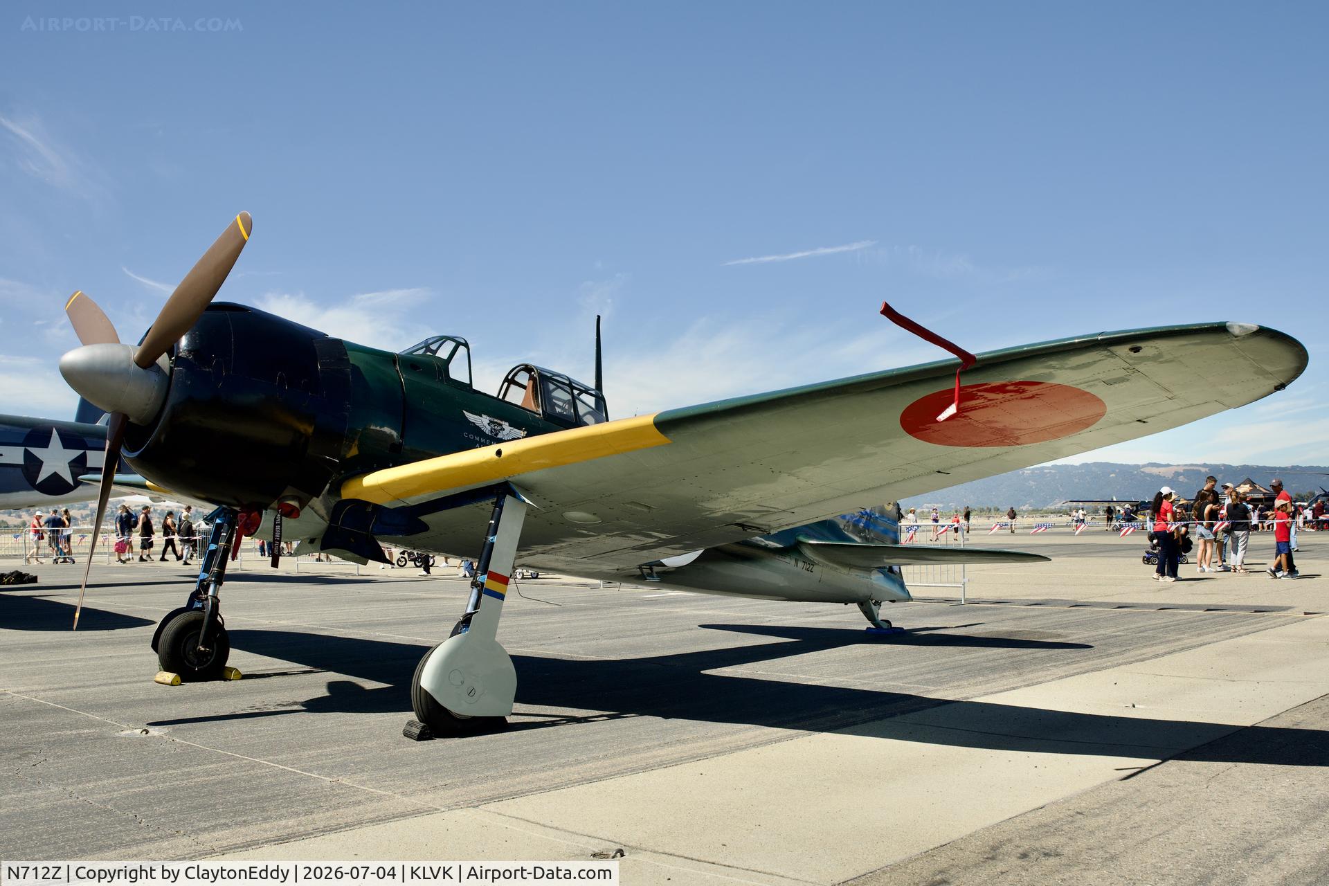 N712Z, 1942 Mitsubishi A6M3 Reisen (Zero), c/n 3869, 4th of July Livermore airport in California 2026