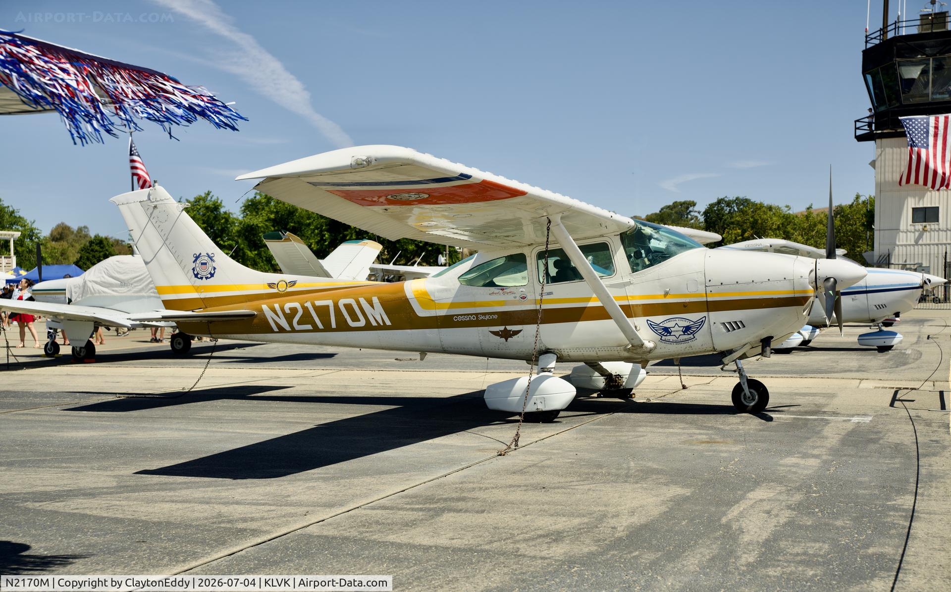 N2170M, 1976 Cessna 182P Skylane, c/n 18265133, 4th of July Livermore airport in California 2026
