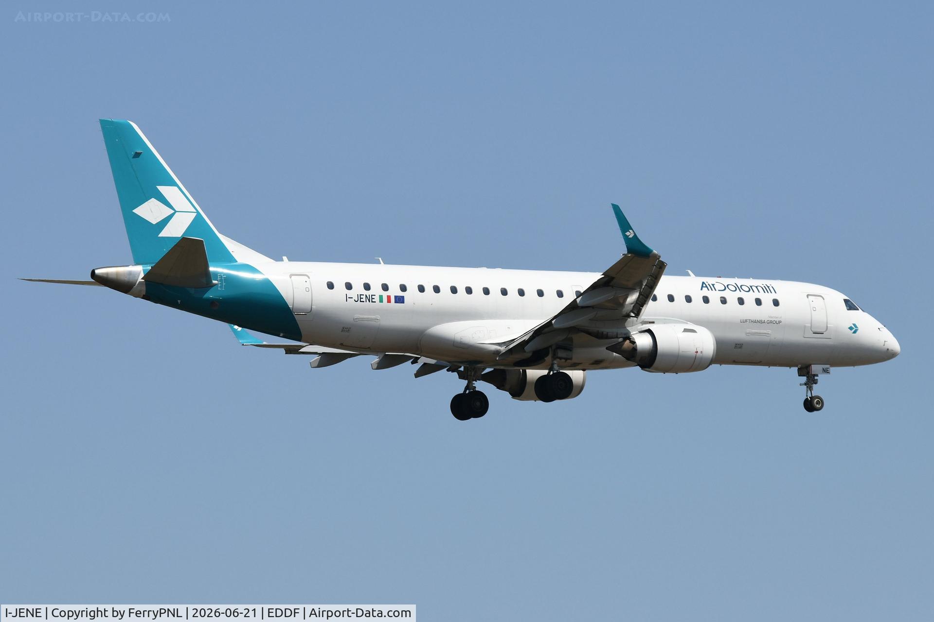 I-JENE, 2010 Embraer 190LR (ERJ-190-100LR), c/n 333, Air Dolomiti ERJ190
