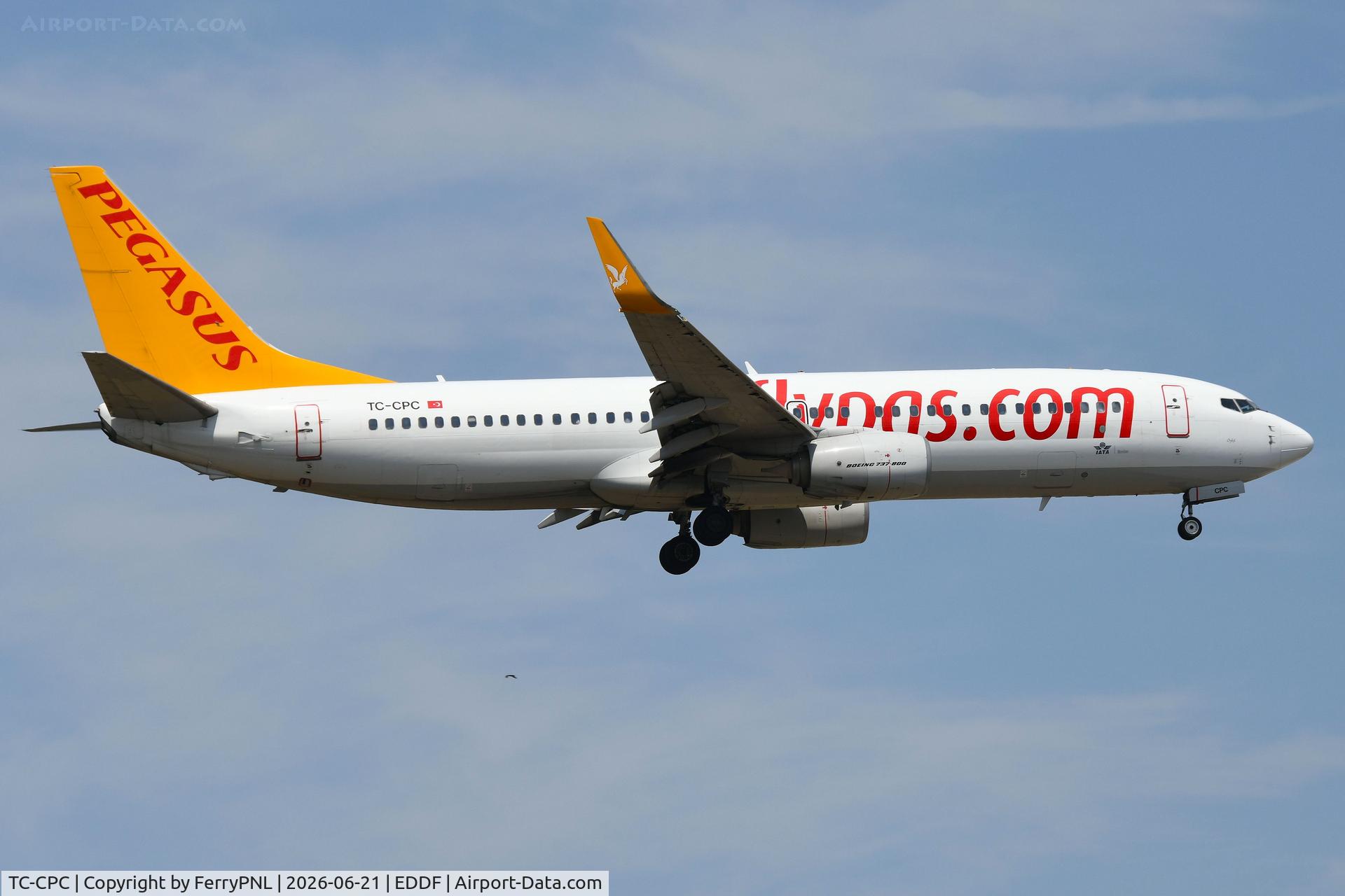TC-CPC, 2012 Boeing 737-82R, c/n 40878 l/n 3972, Pegasus B738