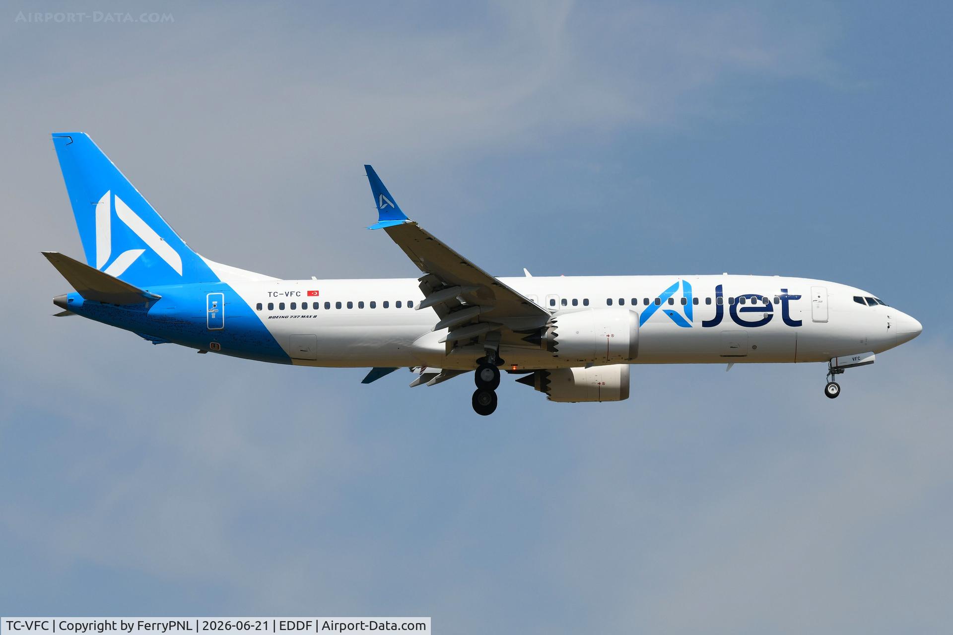 TC-VFC, 2026 Boeing 55358, c/n 66423 l/n 9658, AJet B738M on short final