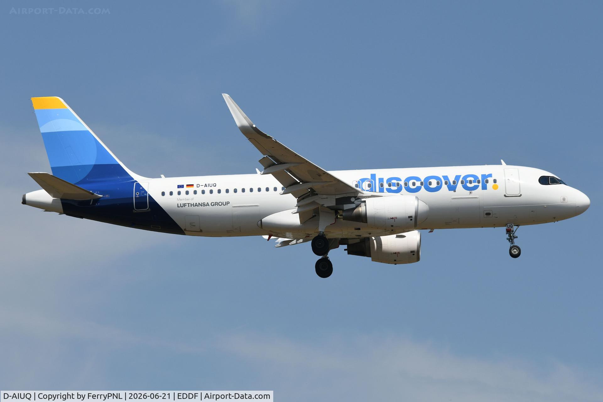 D-AIUQ, 2016 Airbus A320-214, c/n 6947, Discover A320 landing in FRA