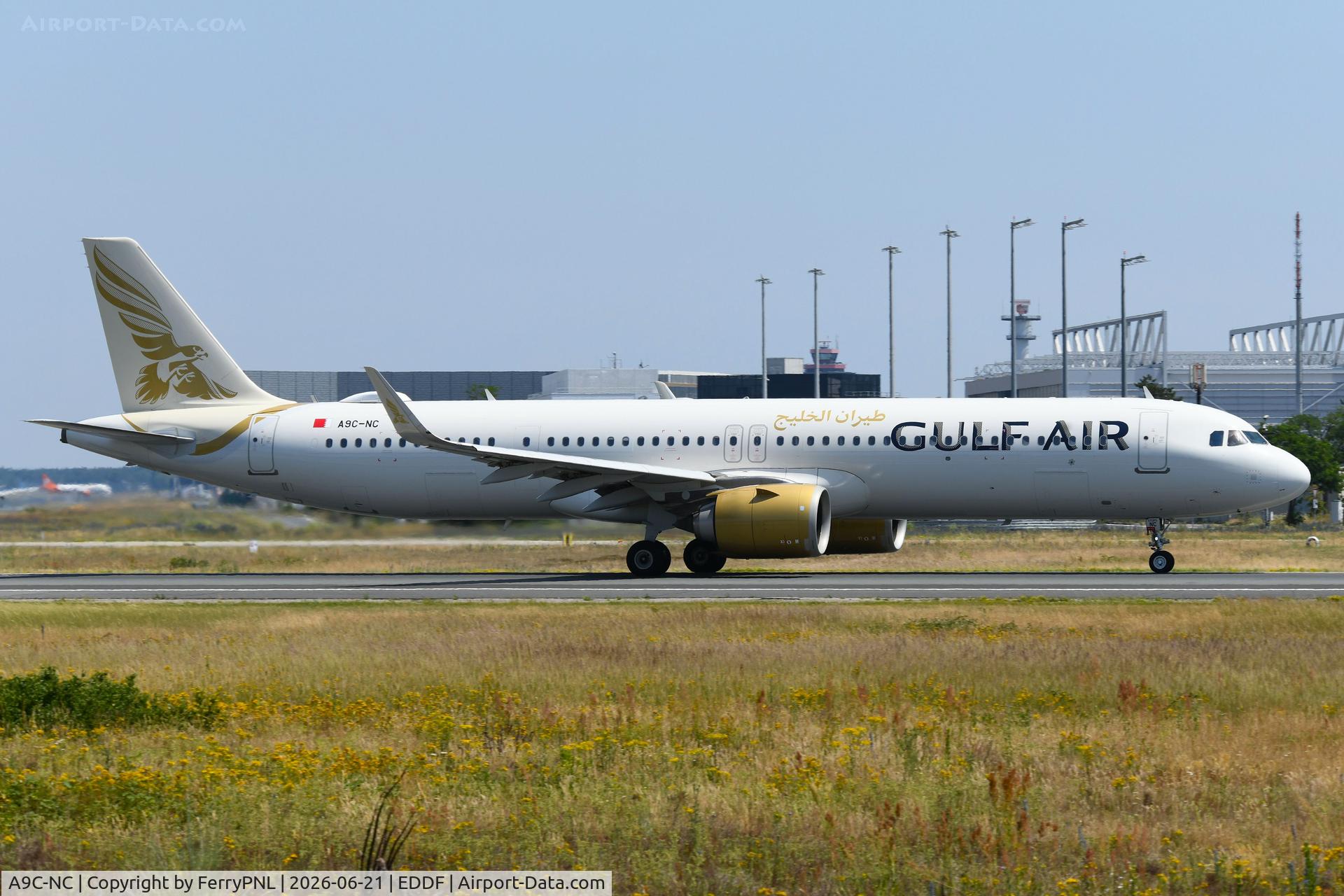 A9C-NC, 2021 Airbus A321-253NX, c/n 10306, Gulf Air A321Neo departing FRA
