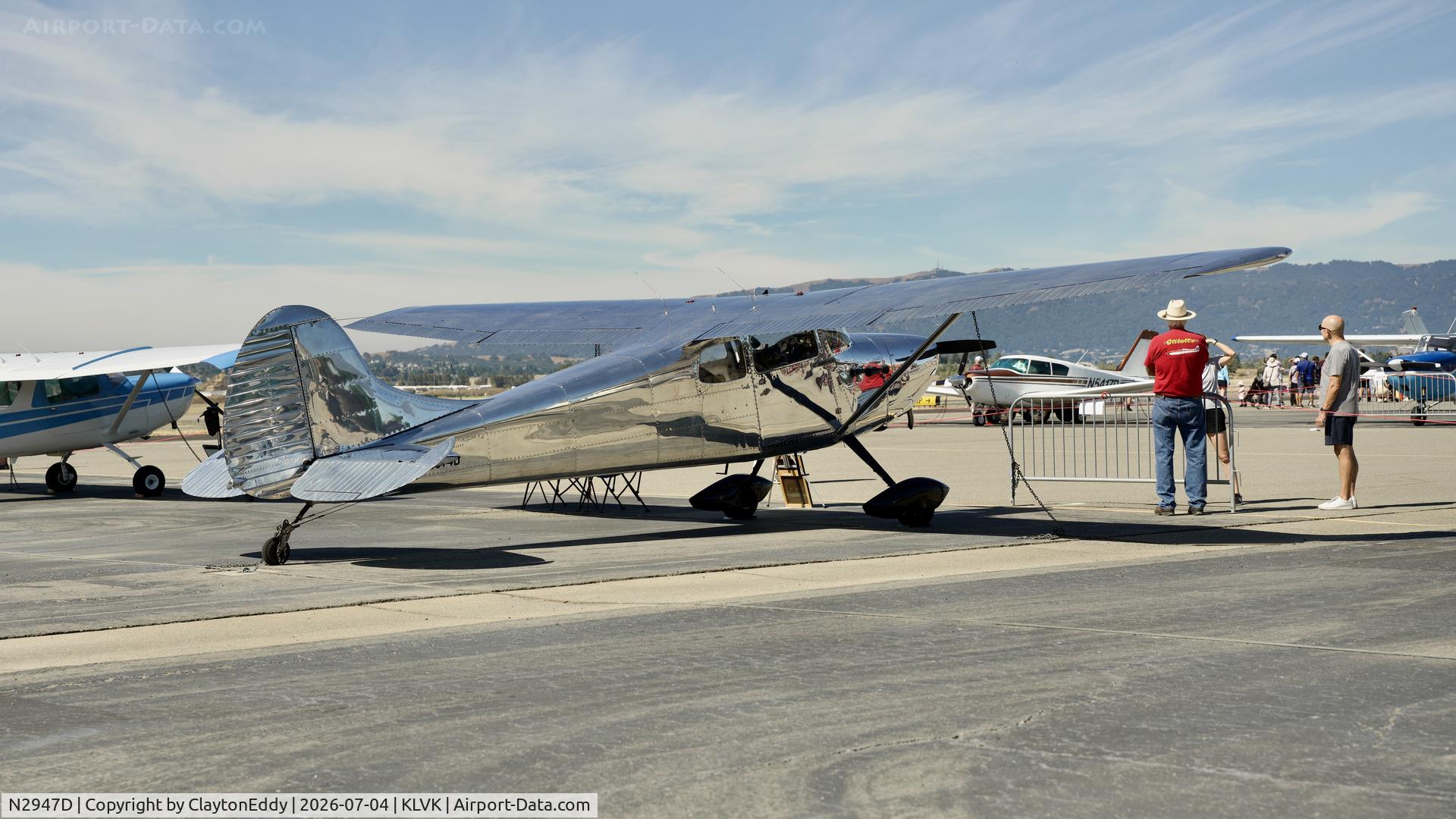 N2947D, 1955 Cessna 170B, c/n 26890, 4th of July Livermore airport in California 2026