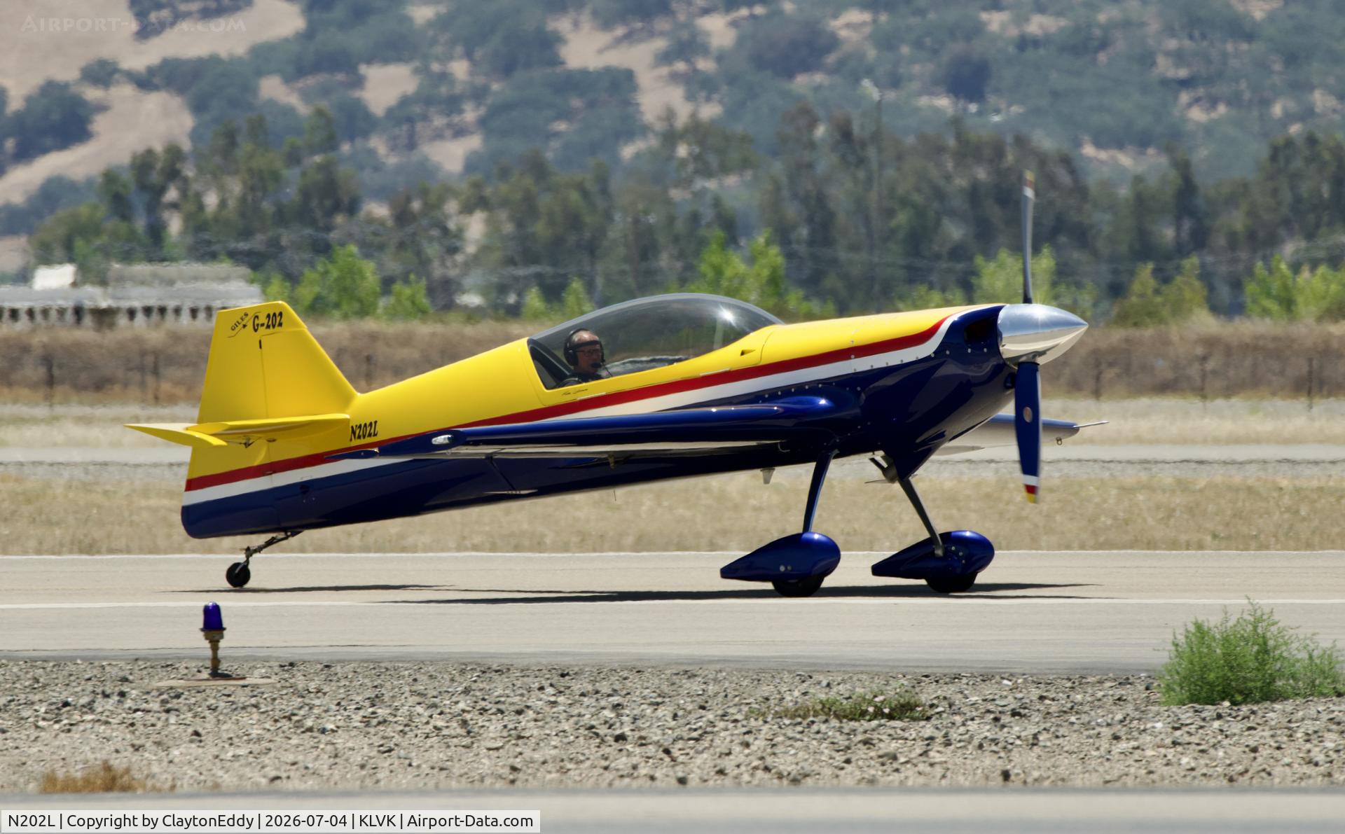 N202L, 2001 Giles G-202, c/n 001, 4th of July Livermore airport in California 2026