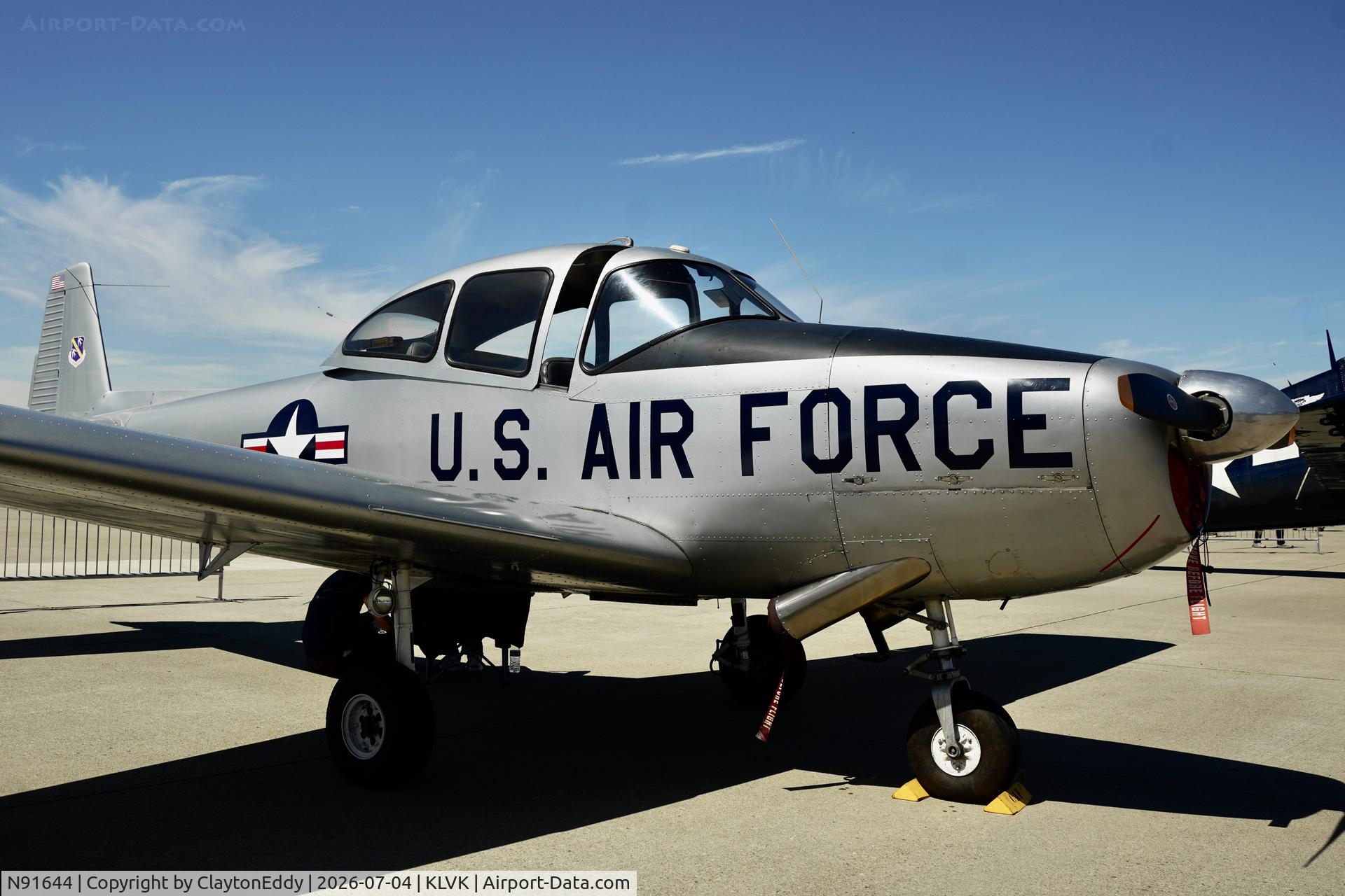 N91644, 1946 North American Navion (NA-145), c/n NAV-4-366, 4th of July Livermore airport in California 2026