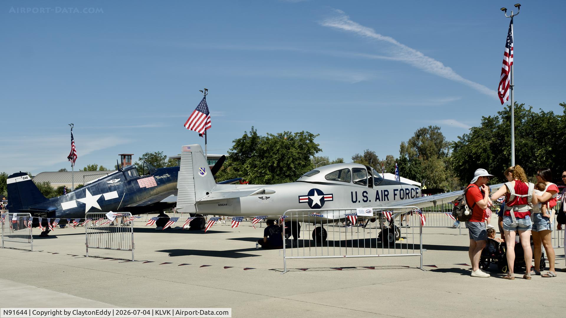 N91644, 1946 North American Navion (NA-145), c/n NAV-4-366, 4th of July Livermore airport in California 2026