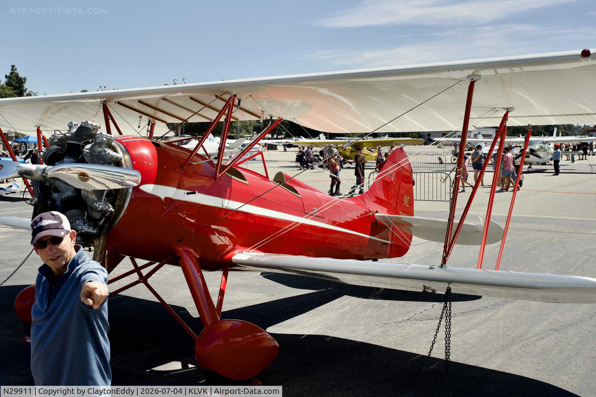N29911, 1940 Waco UPF-7, c/n 5408, 4th of July Livermore airport in California 2026