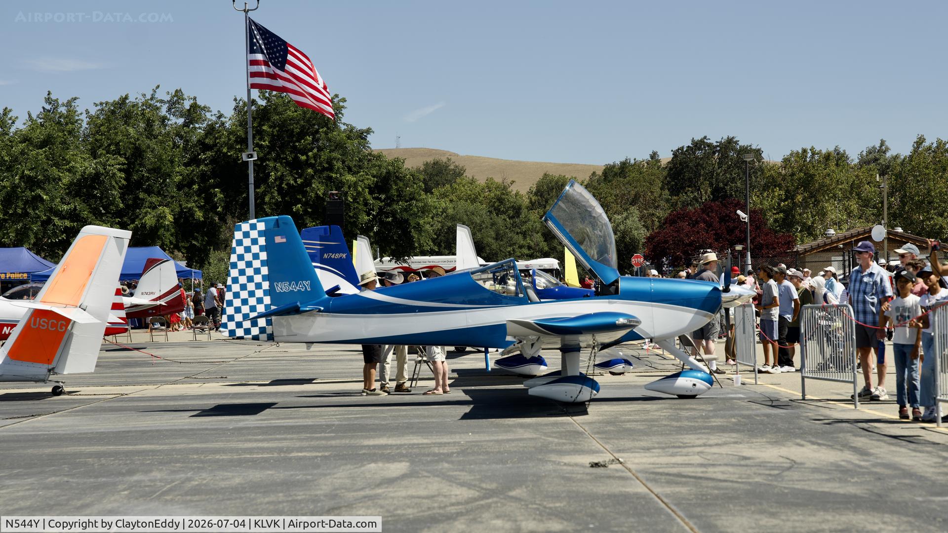 N544Y, 2021 Vans RV-14A, c/n 140354, 4th of July Livermore airport in California 2026
