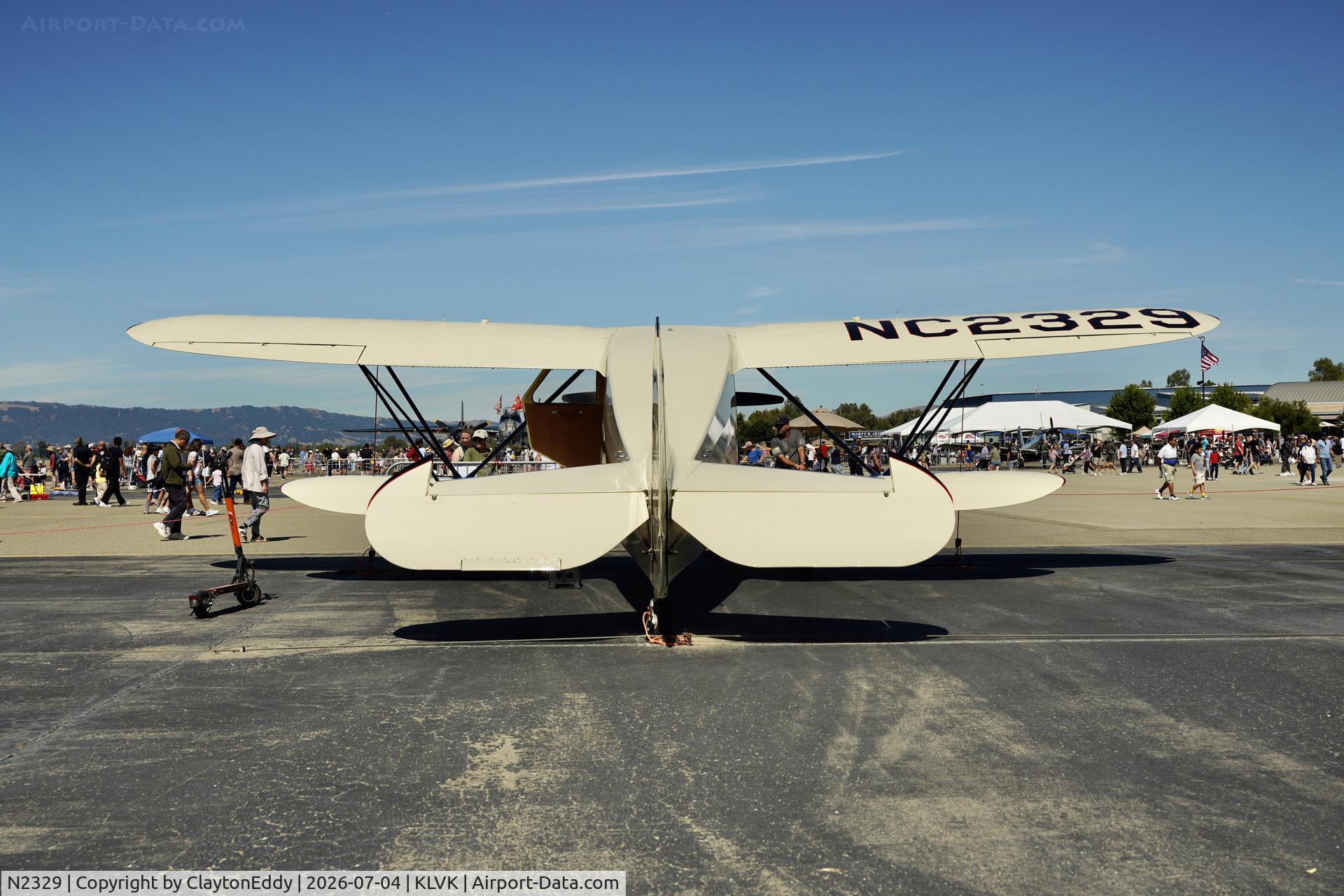 N2329, 1938 Waco EGC-8, c/n 5062, 4th of July Livermore airport in California 2026