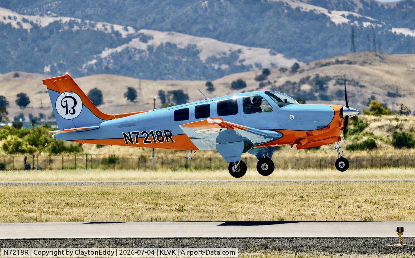 N7218R, 1974 Beech A36 Bonanza 36, c/n E-616, 4th of July Livermore airport in California 2026