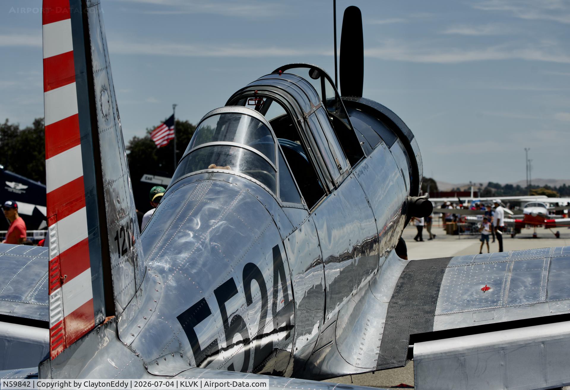 N59842, 1942 Consolidated Vultee BT-13A Valiant, c/n 5057, 4th of July Livermore airport in California 2026