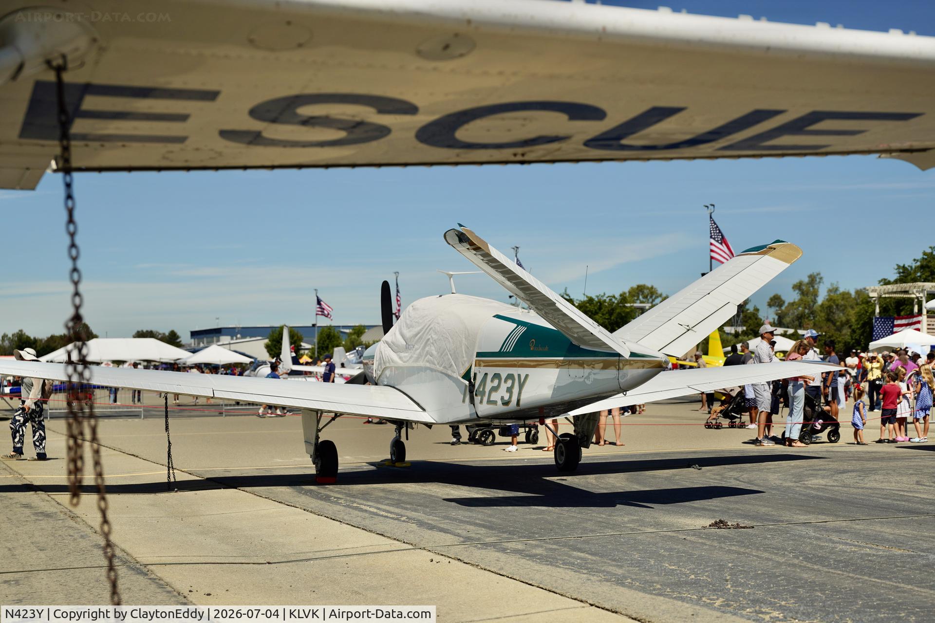 N423Y, 1961 Beech P35 Bonanza, c/n D-6845, 4th of July Livermore airport in California 2026
