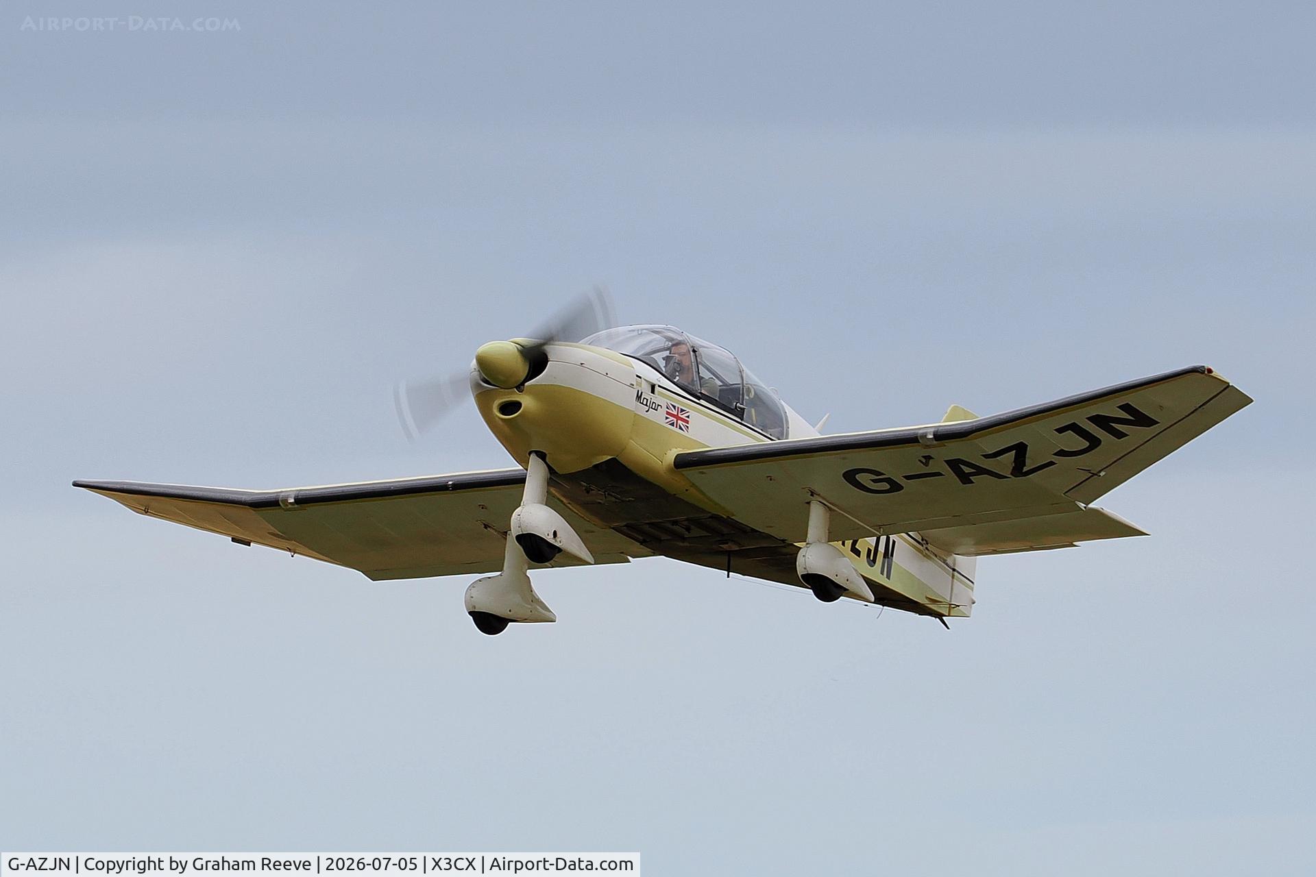 G-AZJN, 1972 Robin DR-300-140, c/n 642, Departing from Northrepps.