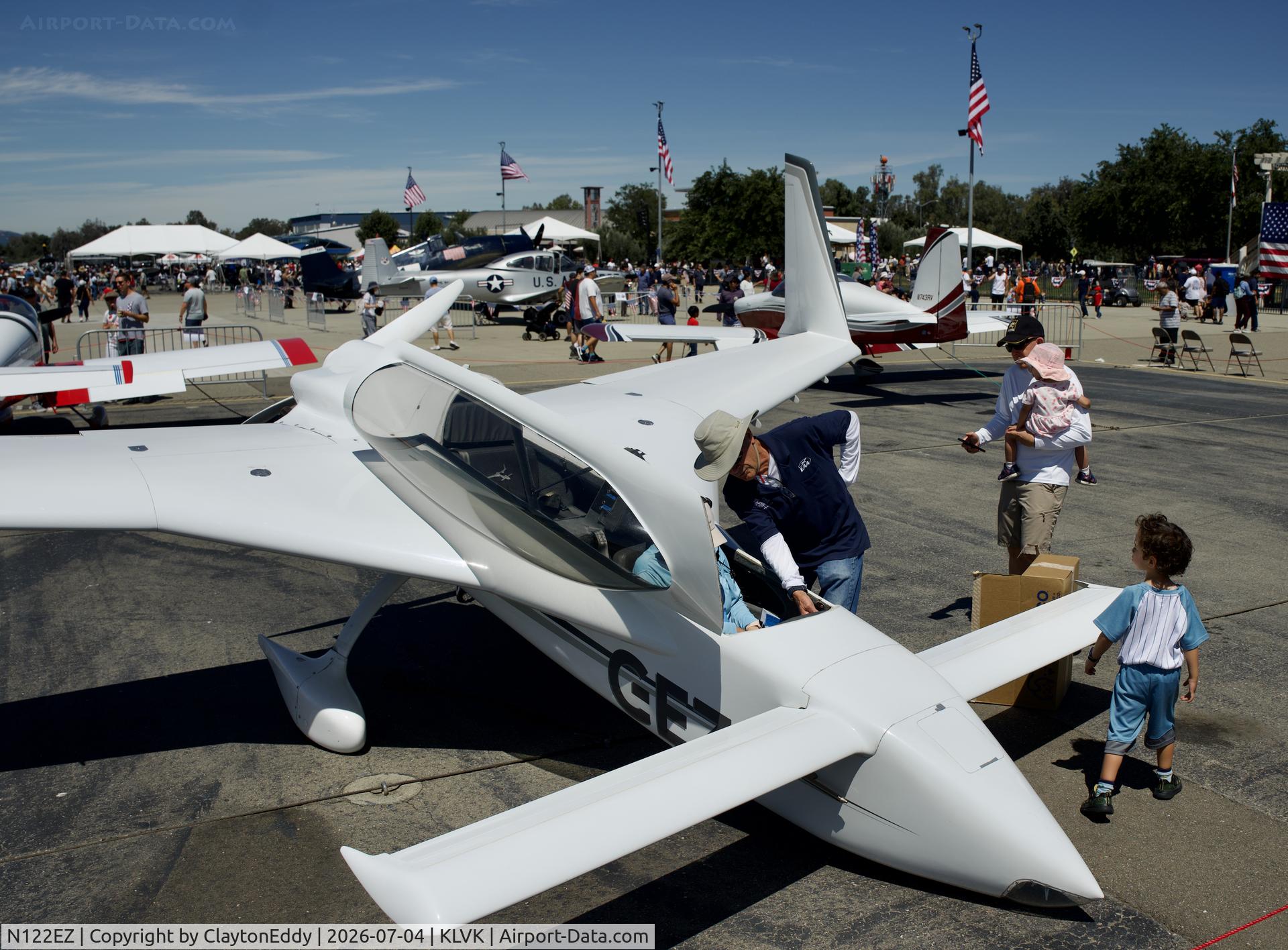 N122EZ, 1988 Rutan Long-EZ, c/n 1297, 4th of July Livermore airport in California 2026