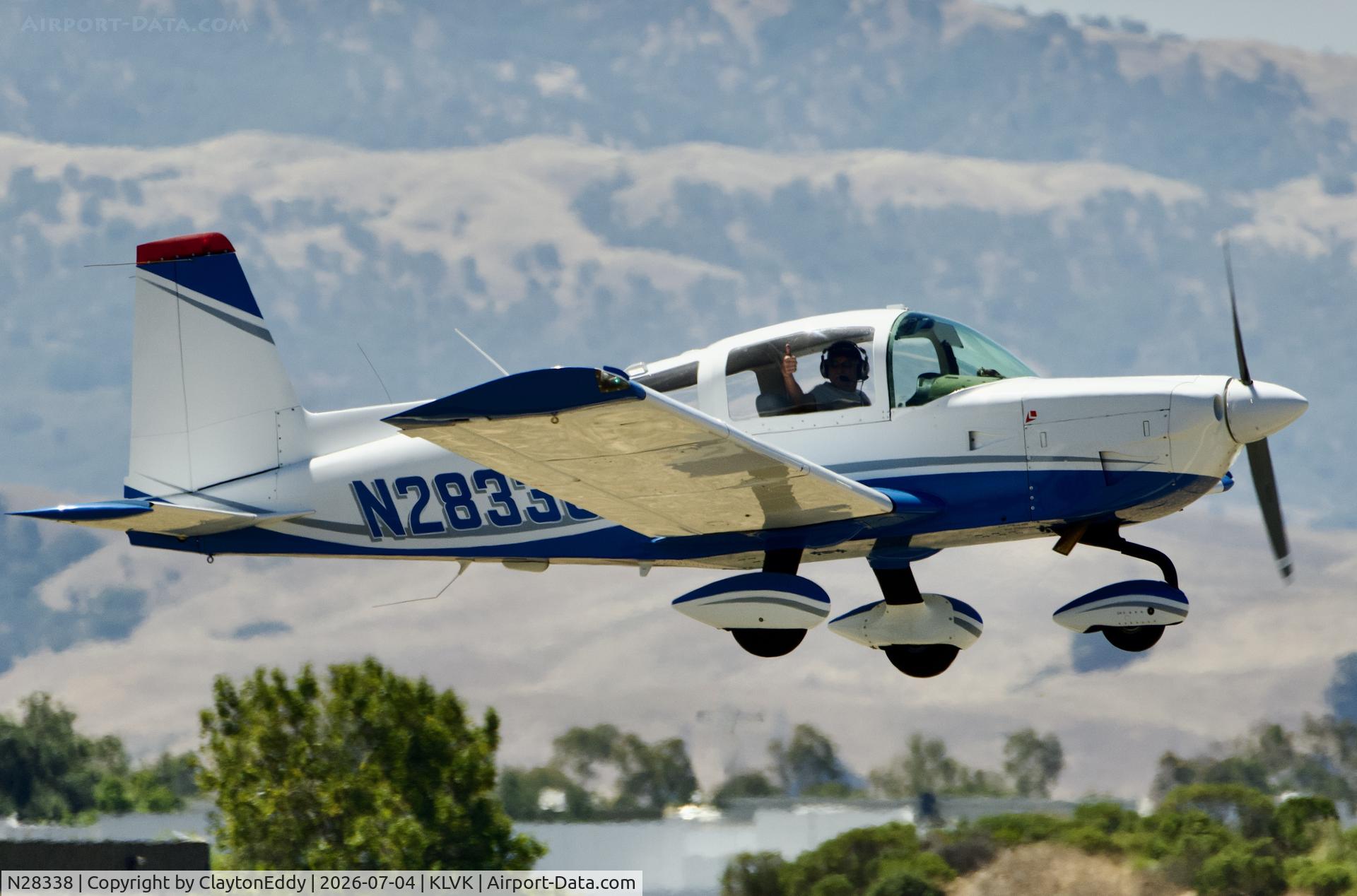 N28338, 1977 Grumman American AA-5B Tiger, c/n AA5B0569, 4th of July Livermore airport in California 2026