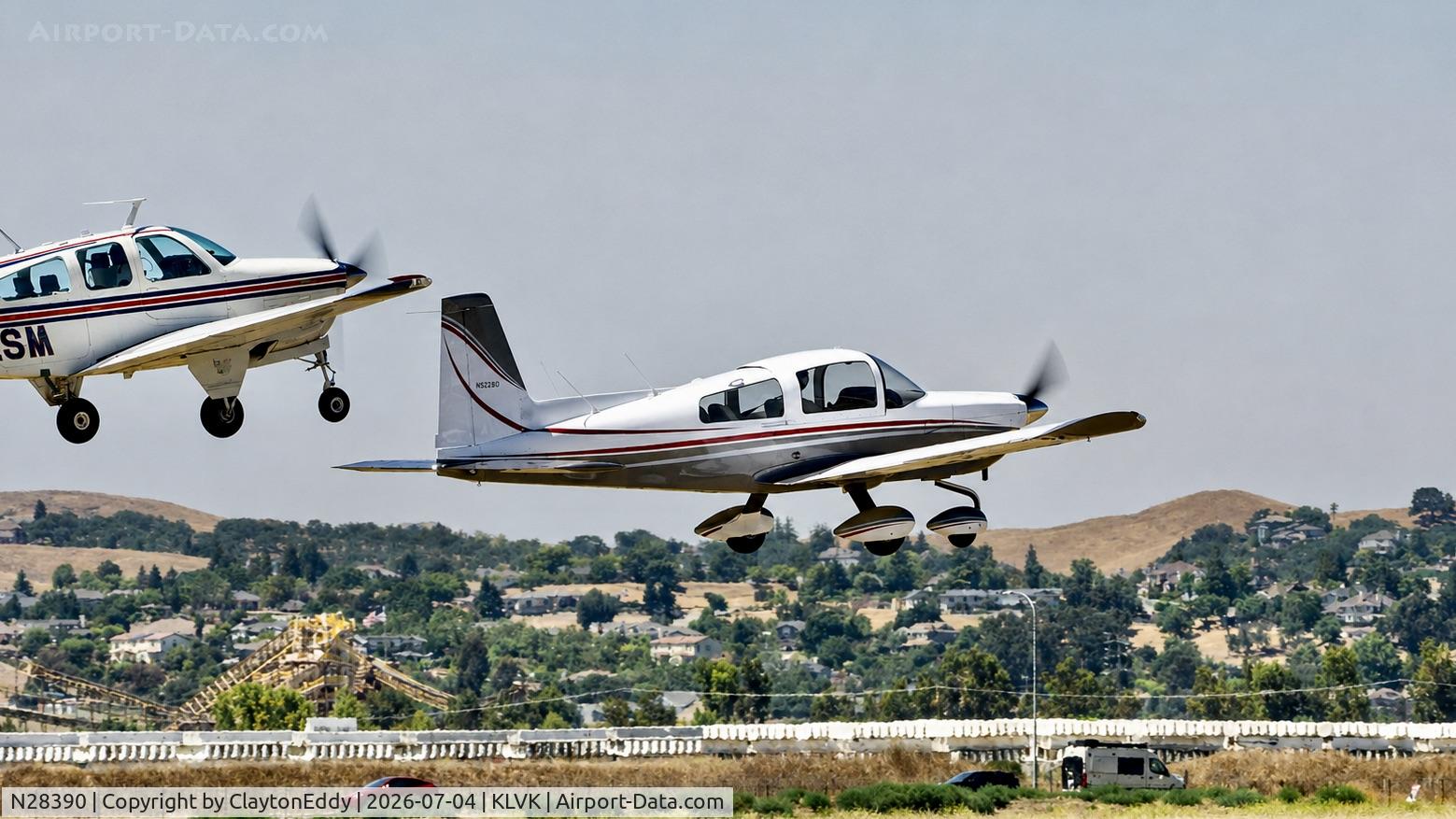N28390, 1977 Grumman American AA-5B Tiger, c/n AA5B0587, 4th of July Livermore airport in California 2026