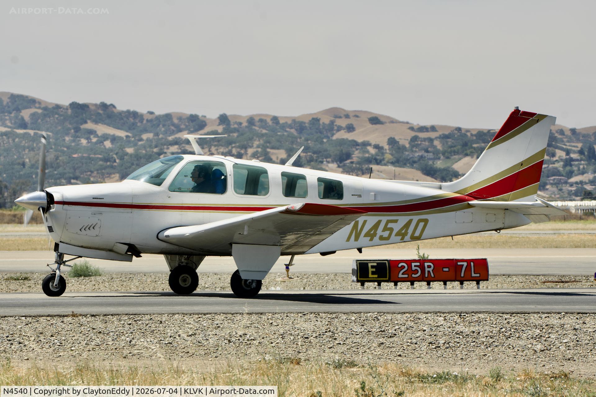 N4540, 1971 Beech A36 Bonanza 36, c/n E-299, 4th of July Livermore airport in California 2026