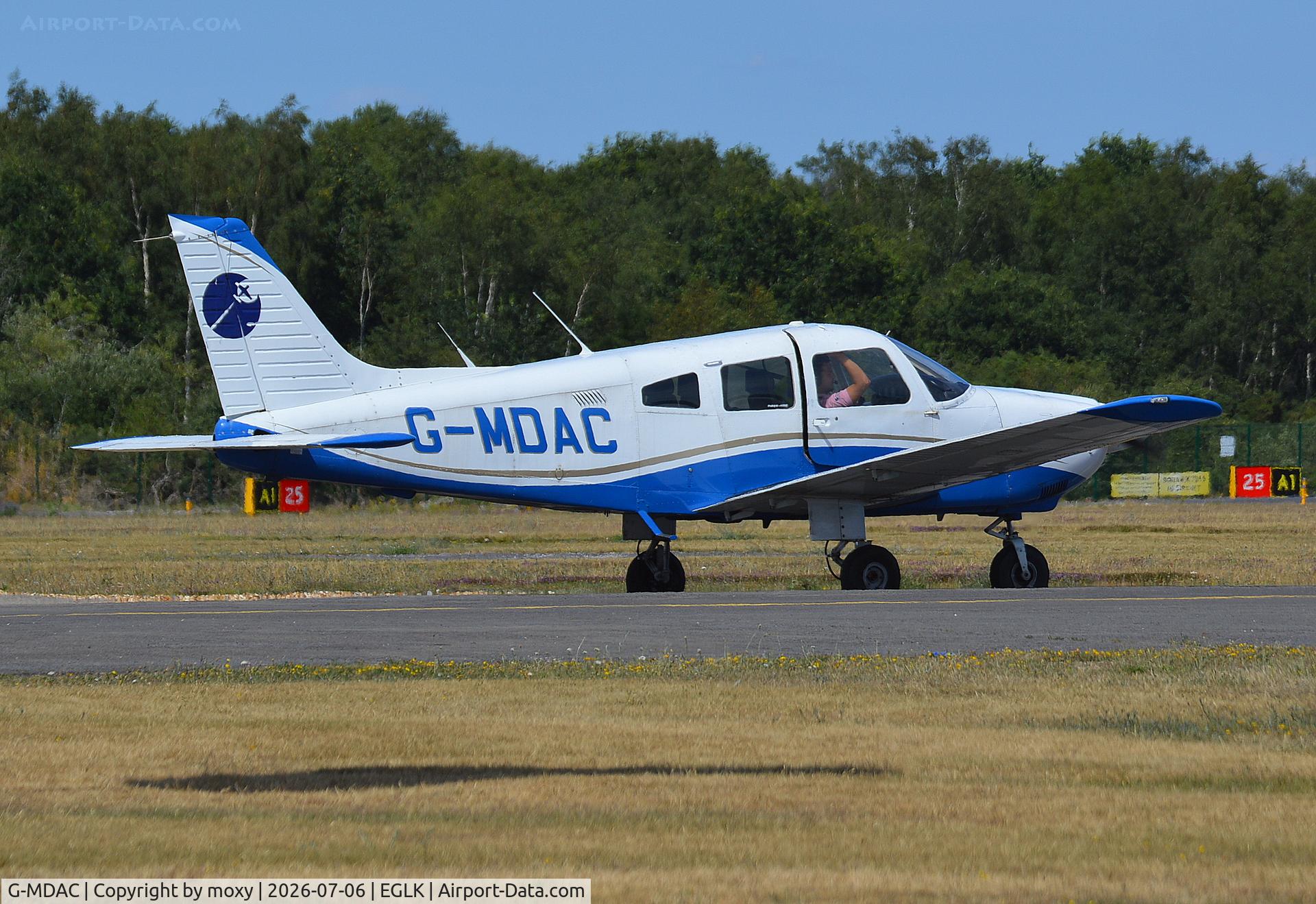 G-MDAC, 1982 Piper PA-28-181 Cherokee Archer II, c/n 28-8290154, Piper PA-28-181 Cherokee Archer II at Blackbushe. Ex N8242T