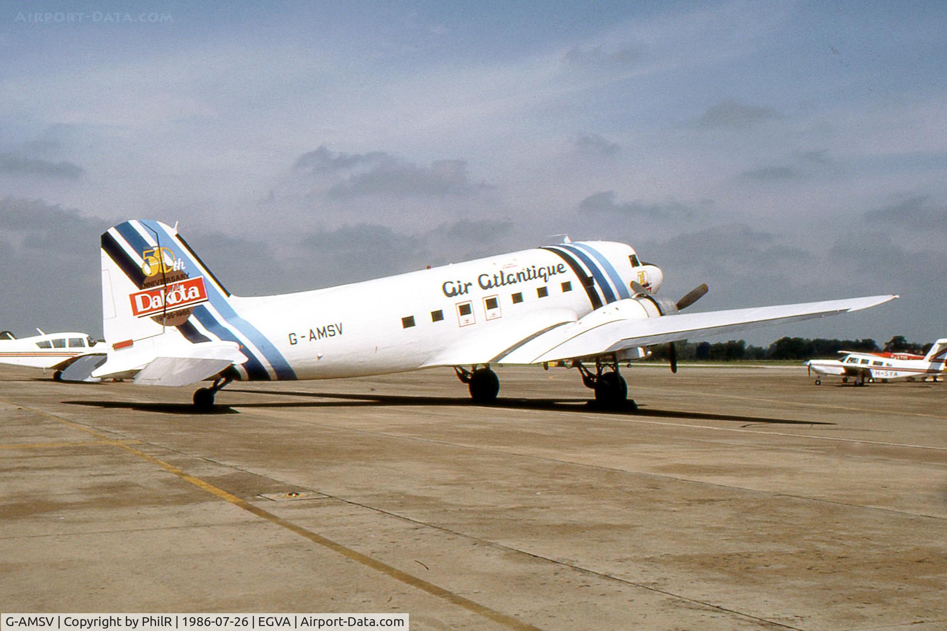 G-AMSV, 1944 Douglas DC-3A-467 (C-47B), c/n 16072 l/n 32820, G-AMSV 1944 Douglas DC-3 Air Atlantique IAT 

