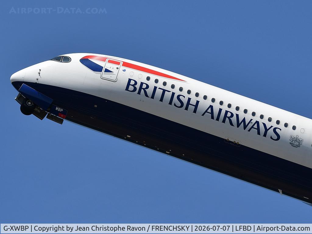 G-XWBP, 2023 Airbus A350-1041, c/n 623, Bordeaux (BOD)	London (LHR)	BA9172