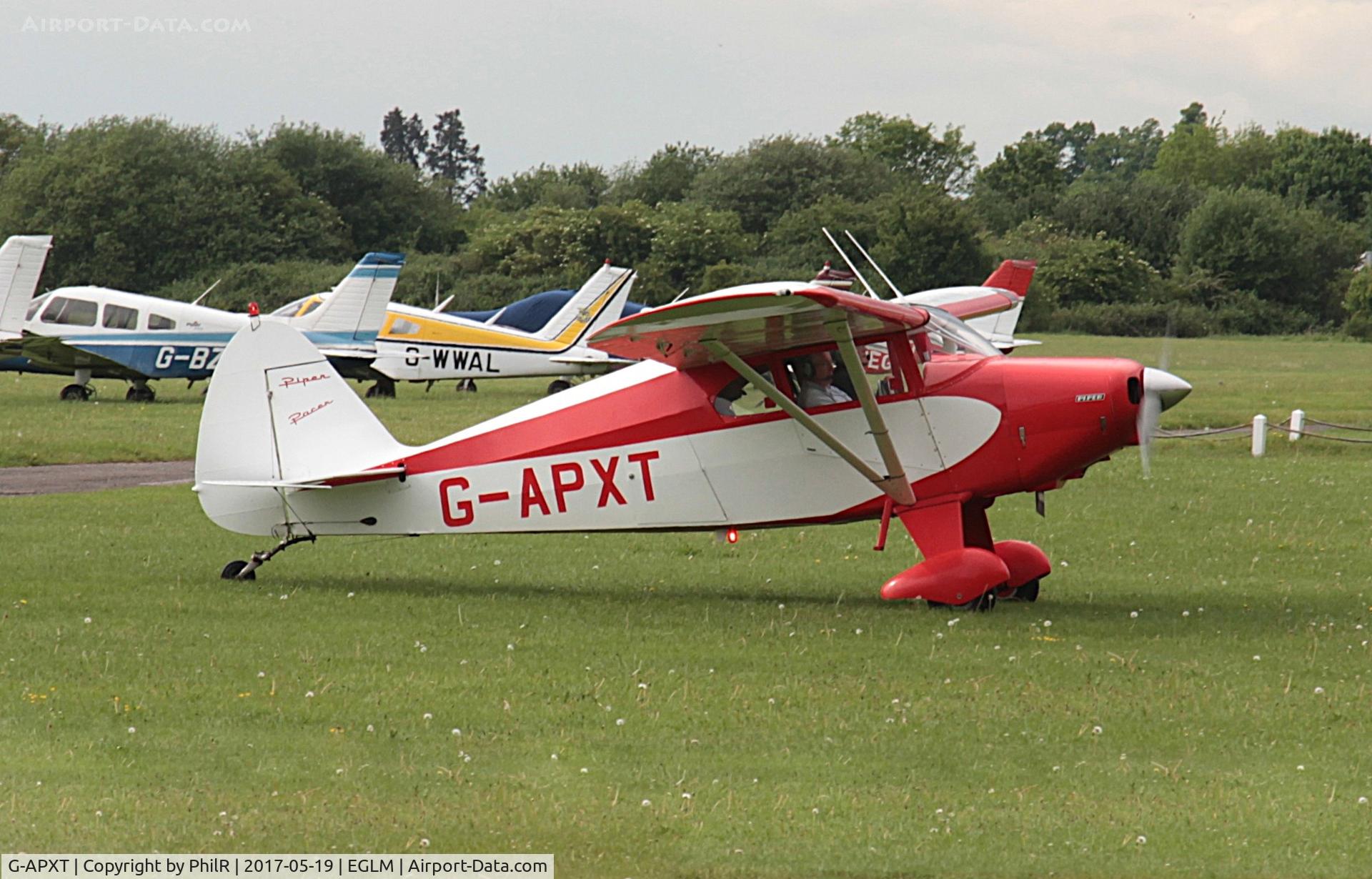 G-APXT, 1956 Piper PA-22-150 Caribbean, c/n 22-3854, G-APXT 1956 Piper Pa-22 Caribbean White Waltham 
