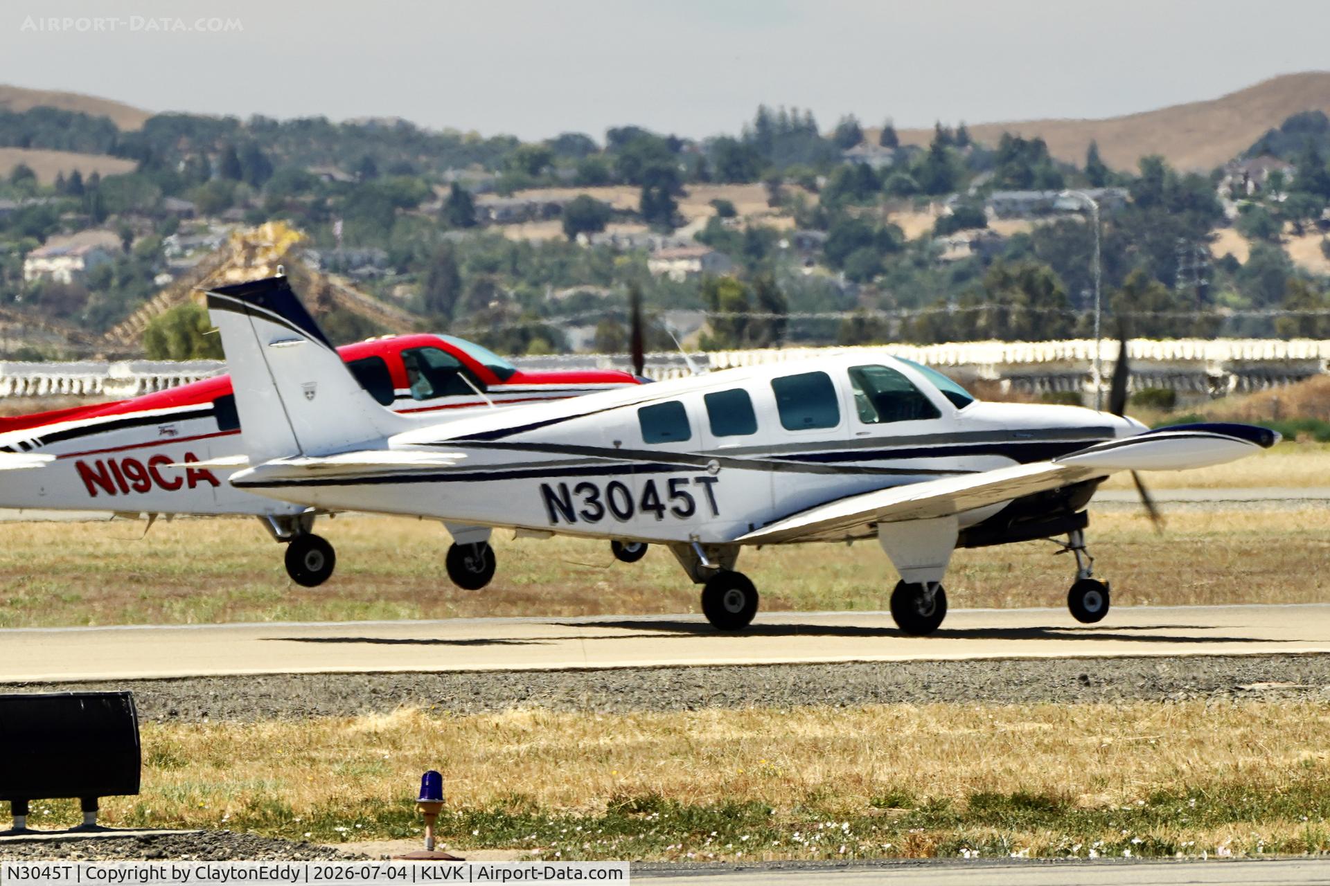 N3045T, 1987 Beech A36 Bonanza 36, c/n E-2369, 4th of July Livermore airport in California 2026