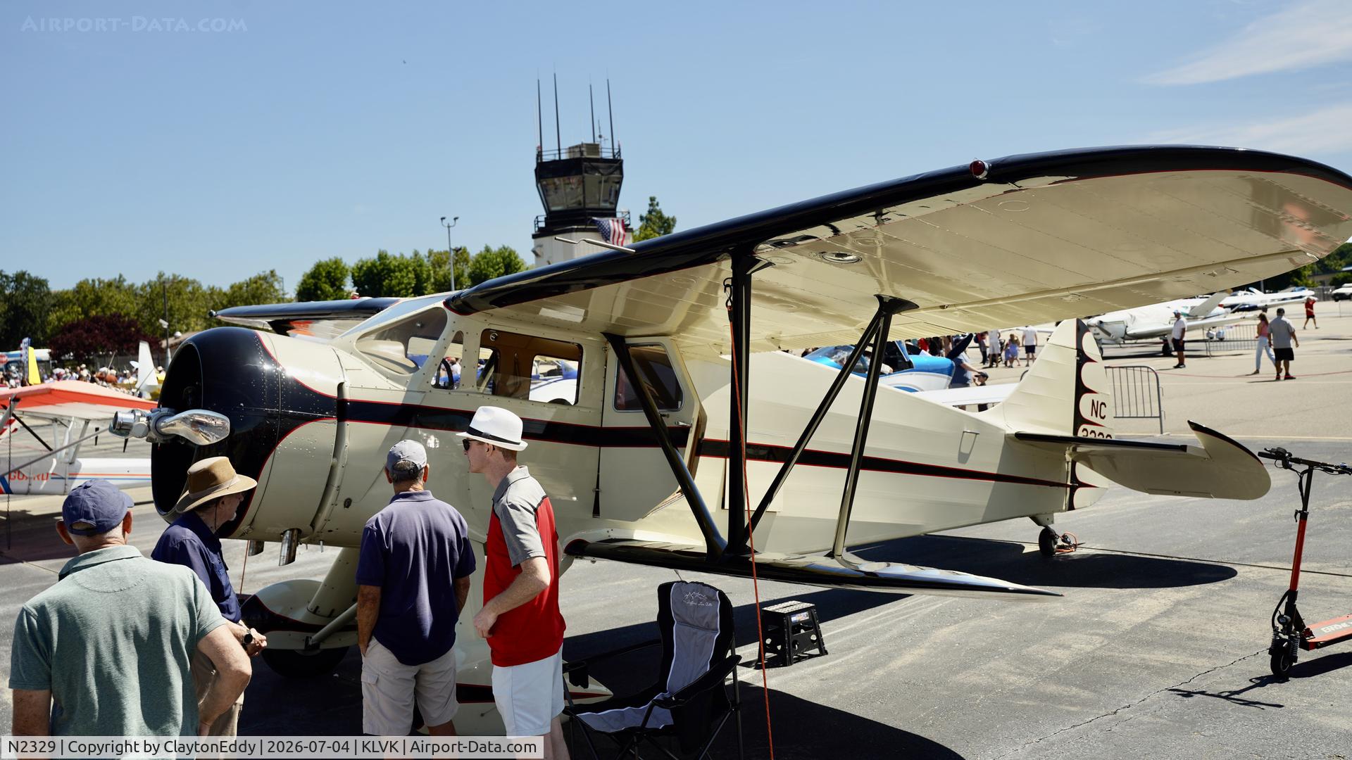 N2329, 1938 Waco EGC-8, c/n 5062, 4th of July Livermore airport in California 2026