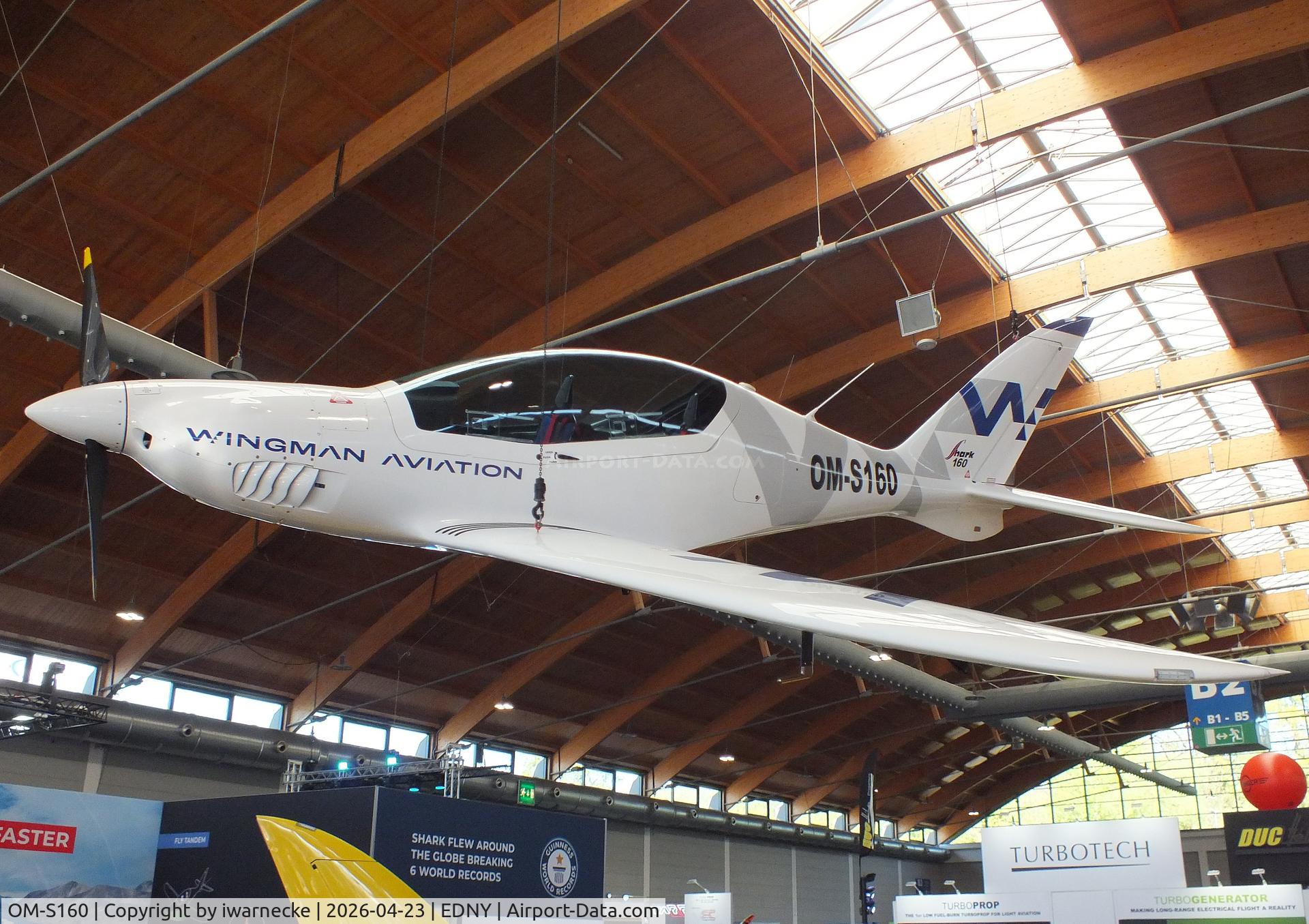 OM-S160, 2024 Shark Aero Shark 600, c/n 160, Shark Aero Shark 600 at the AERO 2026, Friedrichshafen (sadly the aircraft crashed a few days later shortly after take off at EDWH)