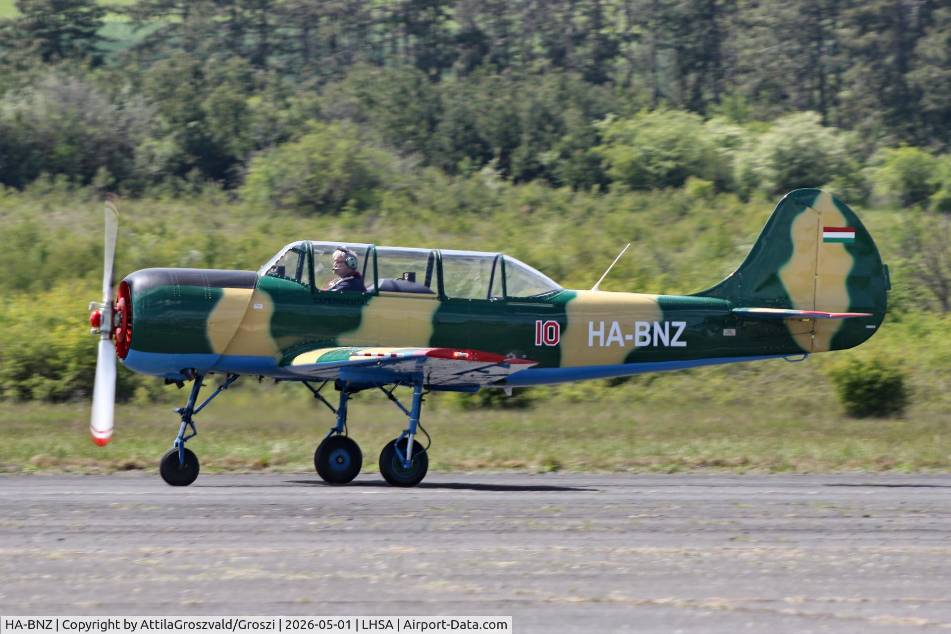 HA-BNZ, 1994 Yakovlev (Aerostar) Yak-52, c/n 9411806, LHSA - Szentkirályszabadja Airport, Hungary