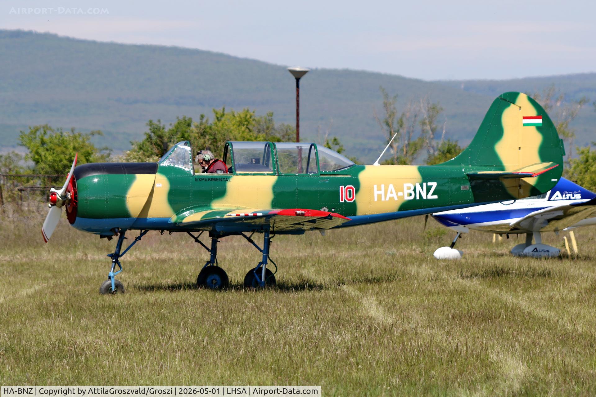 HA-BNZ, 1994 Yakovlev (Aerostar) Yak-52, c/n 9411806, LHSA - Szentkirályszabadja Airport, Hungary