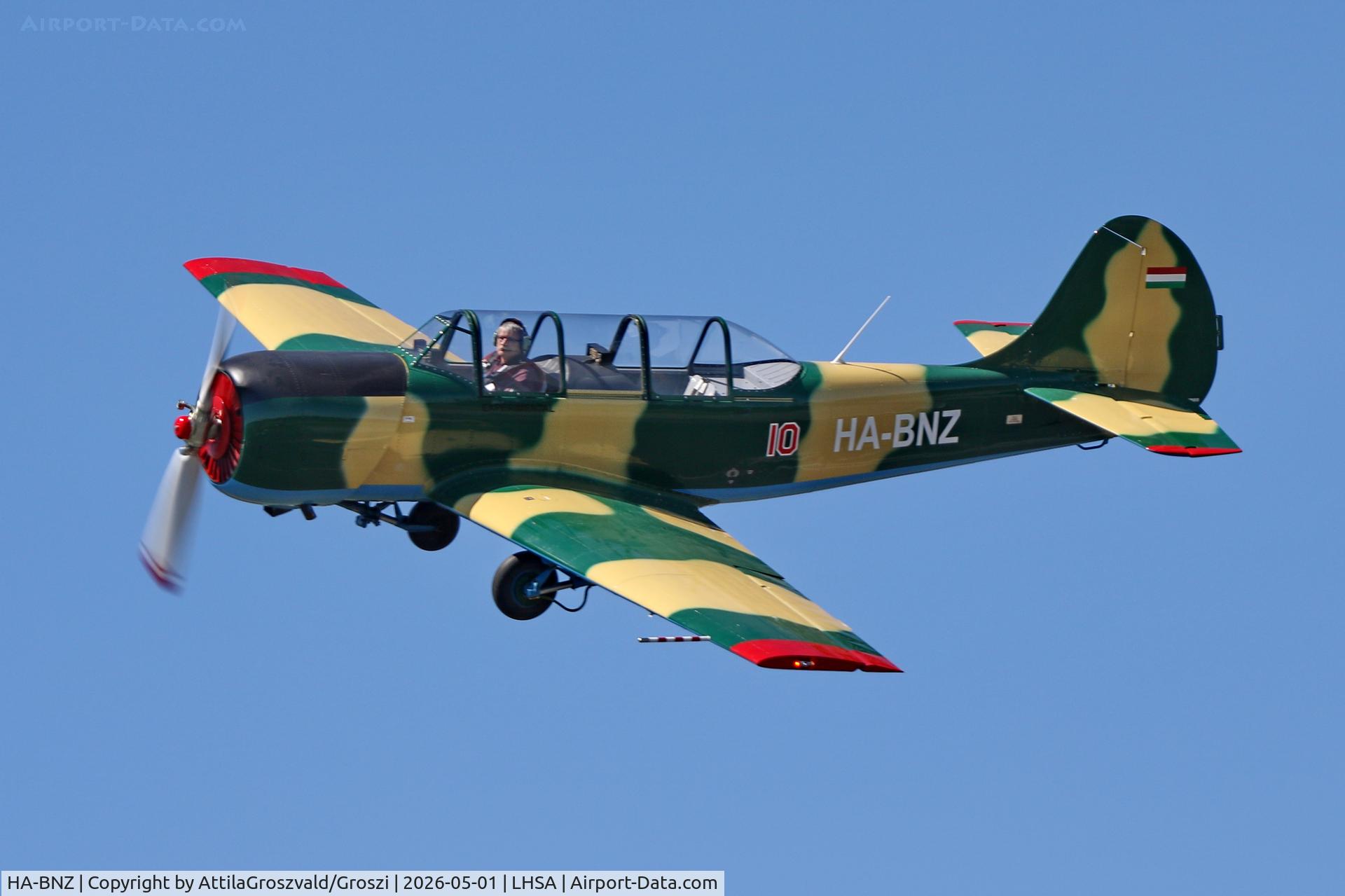 HA-BNZ, 1994 Yakovlev (Aerostar) Yak-52, c/n 9411806, LHSA - Szentkirályszabadja Airport, Hungary