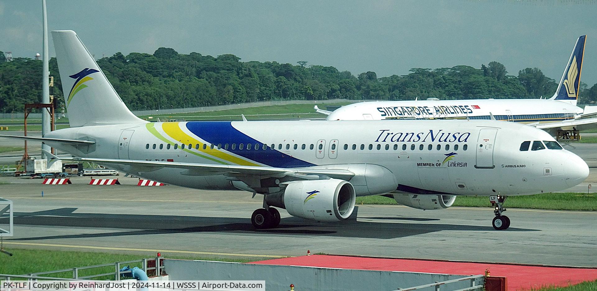 PK-TLF, 2005 Airbus A320-214, c/n 2654, TransNusa A320 (ex-D-ABDC / B-6900) at Singapore International