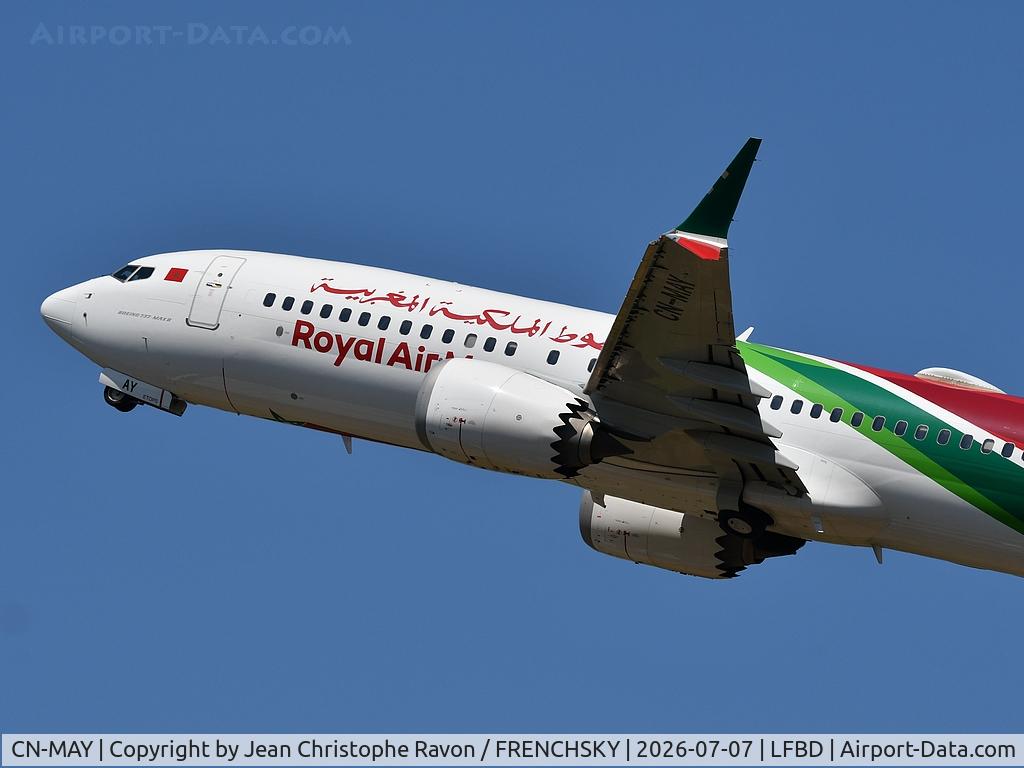 CN-MAY, 2019 Boeing 737-8 MAX, c/n 60011 l/n 7389, Bordeaux (BOD)	Casablanca (CMN)	AT793