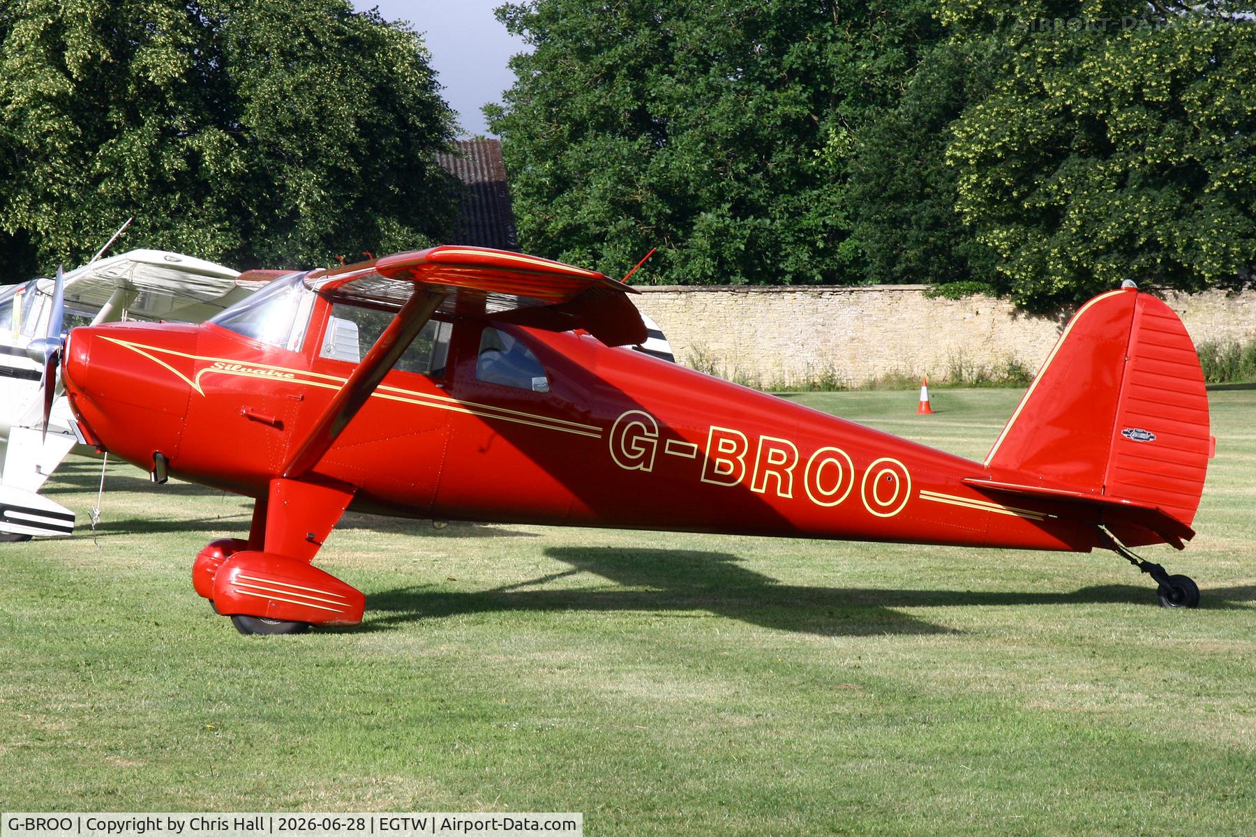 G-BROO, 1948 Luscombe 8E Silvaire, c/n 6154, Luscombe 80th Anniversary Rally - Oaksey Park, 27th/28th June 2026