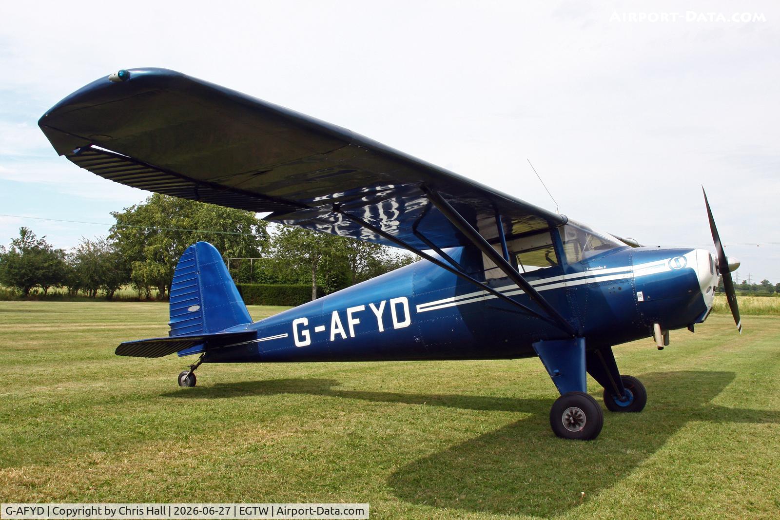 G-AFYD, 1939 Luscombe 8E Silvaire Silvaire, c/n 1044, Luscombe 80th Anniversary Rally - Oaksey Park, 27th/28th June 2026