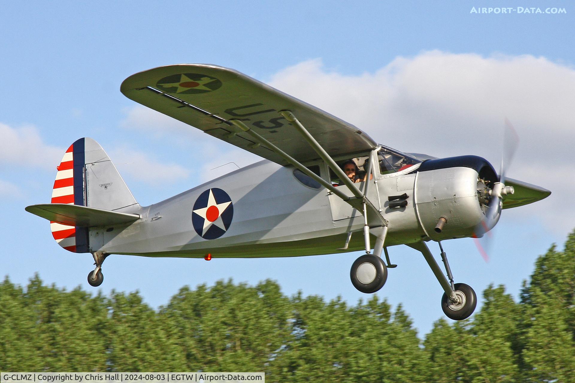 G-CLMZ, 1941 Fairchild UC-61A Argus II (24W-41A), c/n W41A-252, Oaksey Park - EGTW 03/08/24