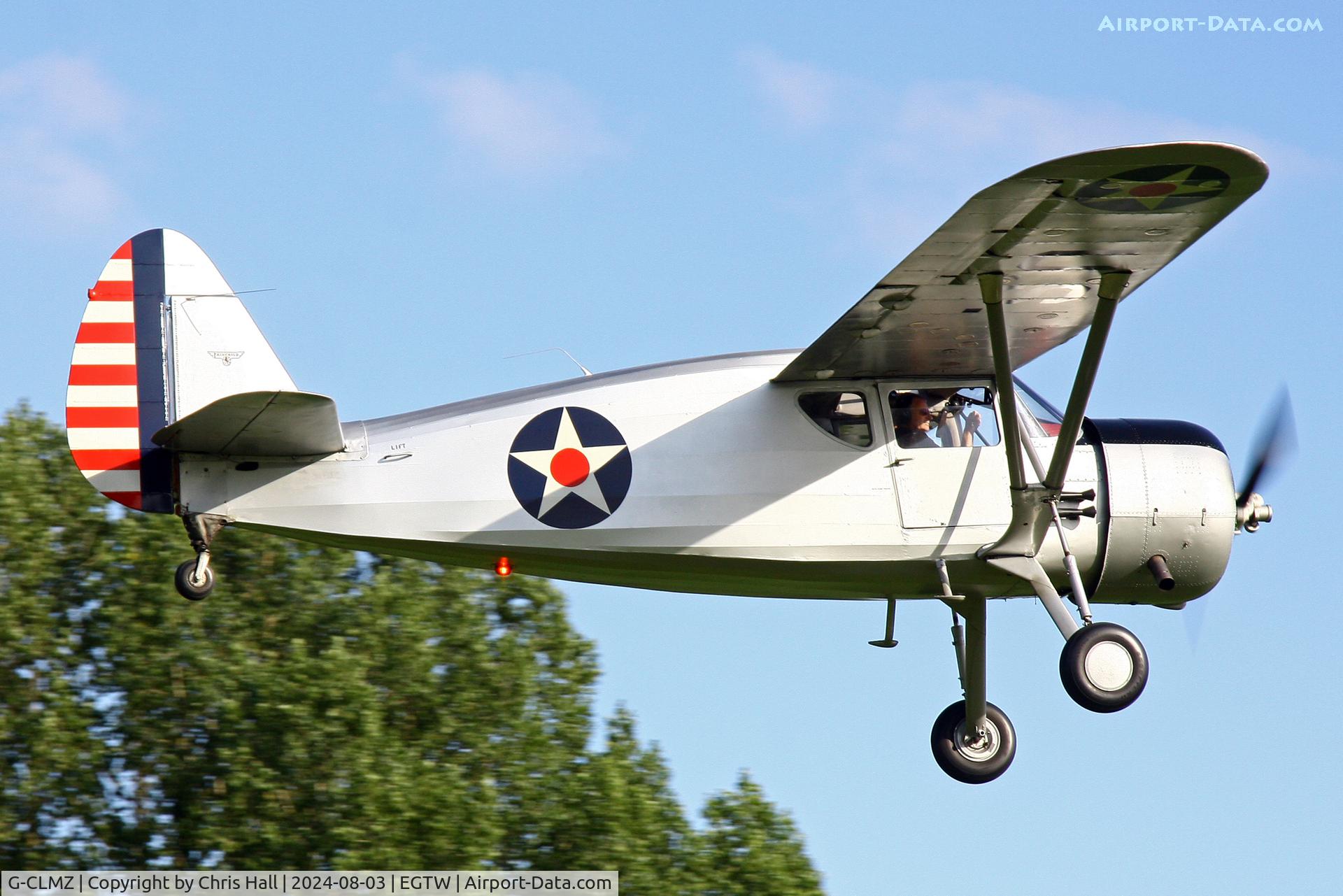 G-CLMZ, 1941 Fairchild UC-61A Argus II (24W-41A), c/n W41A-252, Oaksey Park - EGTW 03/08/24