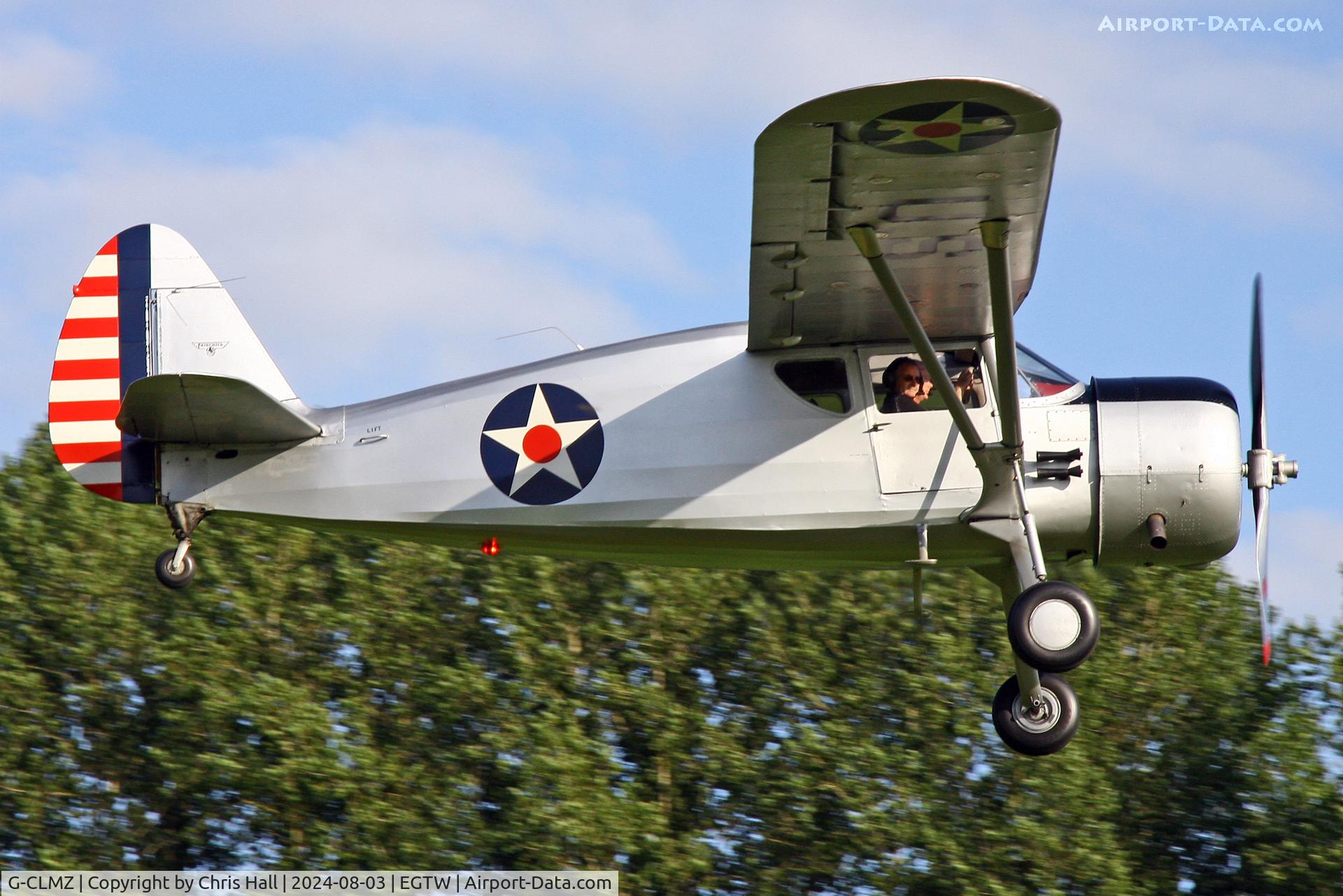 G-CLMZ, 1941 Fairchild UC-61A Argus II (24W-41A), c/n W41A-252, Oaksey Park - EGTW 03/08/24