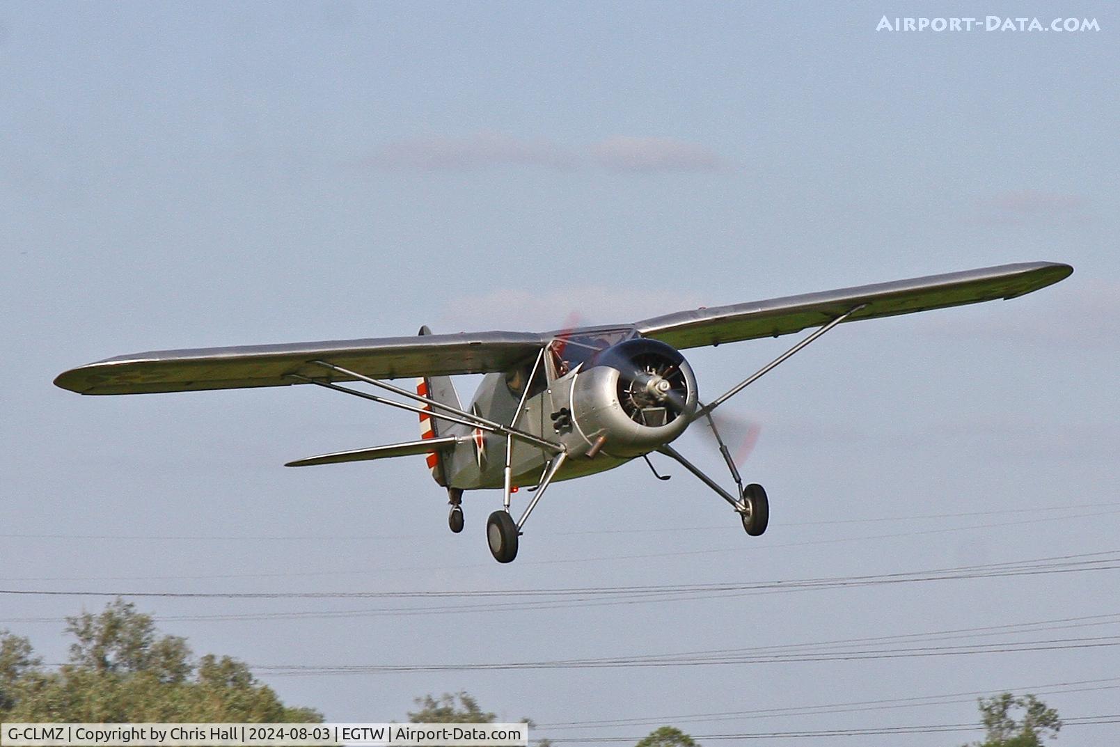 G-CLMZ, 1941 Fairchild UC-61A Argus II (24W-41A), c/n W41A-252, Oaksey Park - EGTW 03/08/24