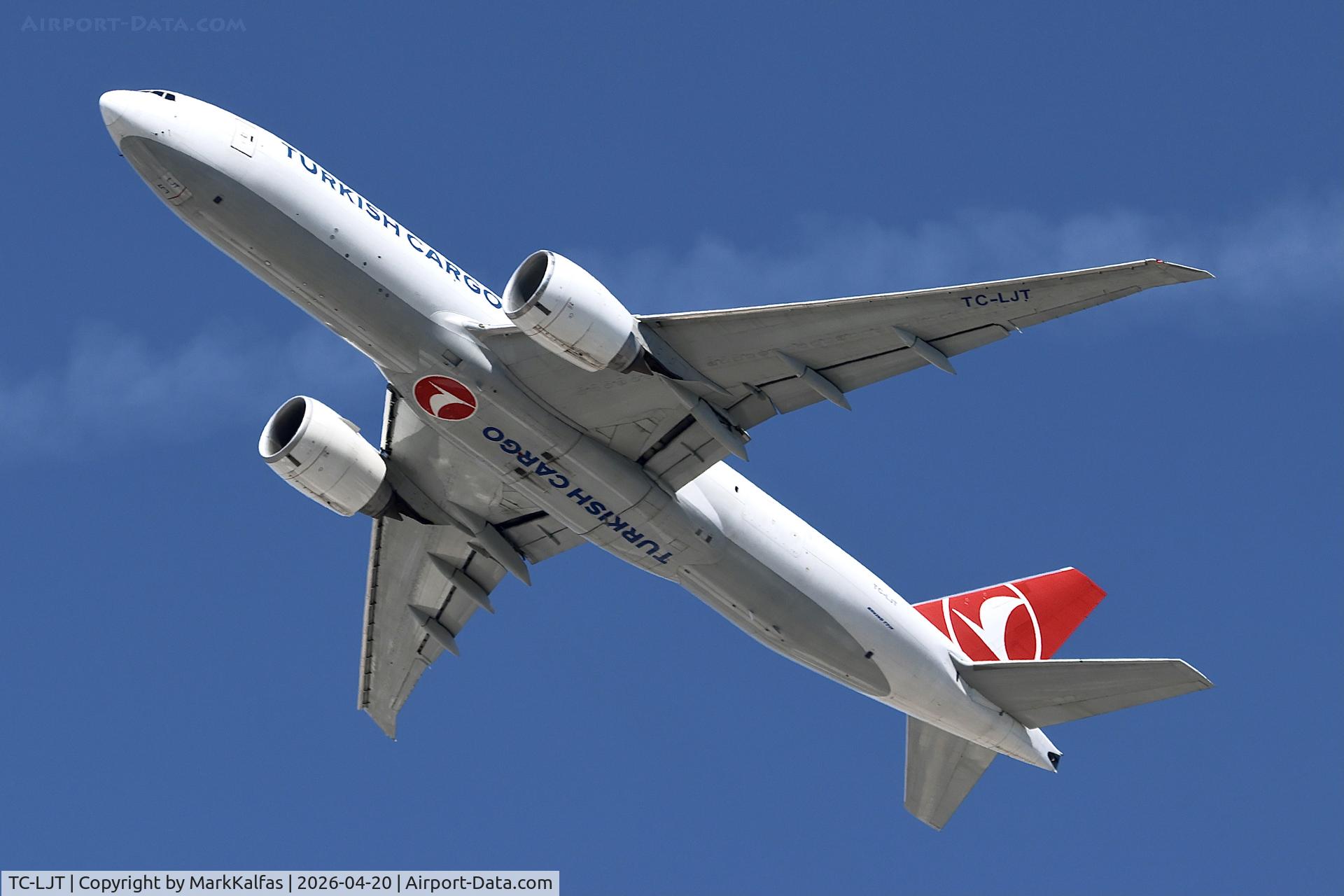 TC-LJT, 2020 Boeing 777-FF2, c/n 66580 l/n 1645, B77L Turkish Cargo  Boeing 777-FF2 TC-LJT departing 28R KORD