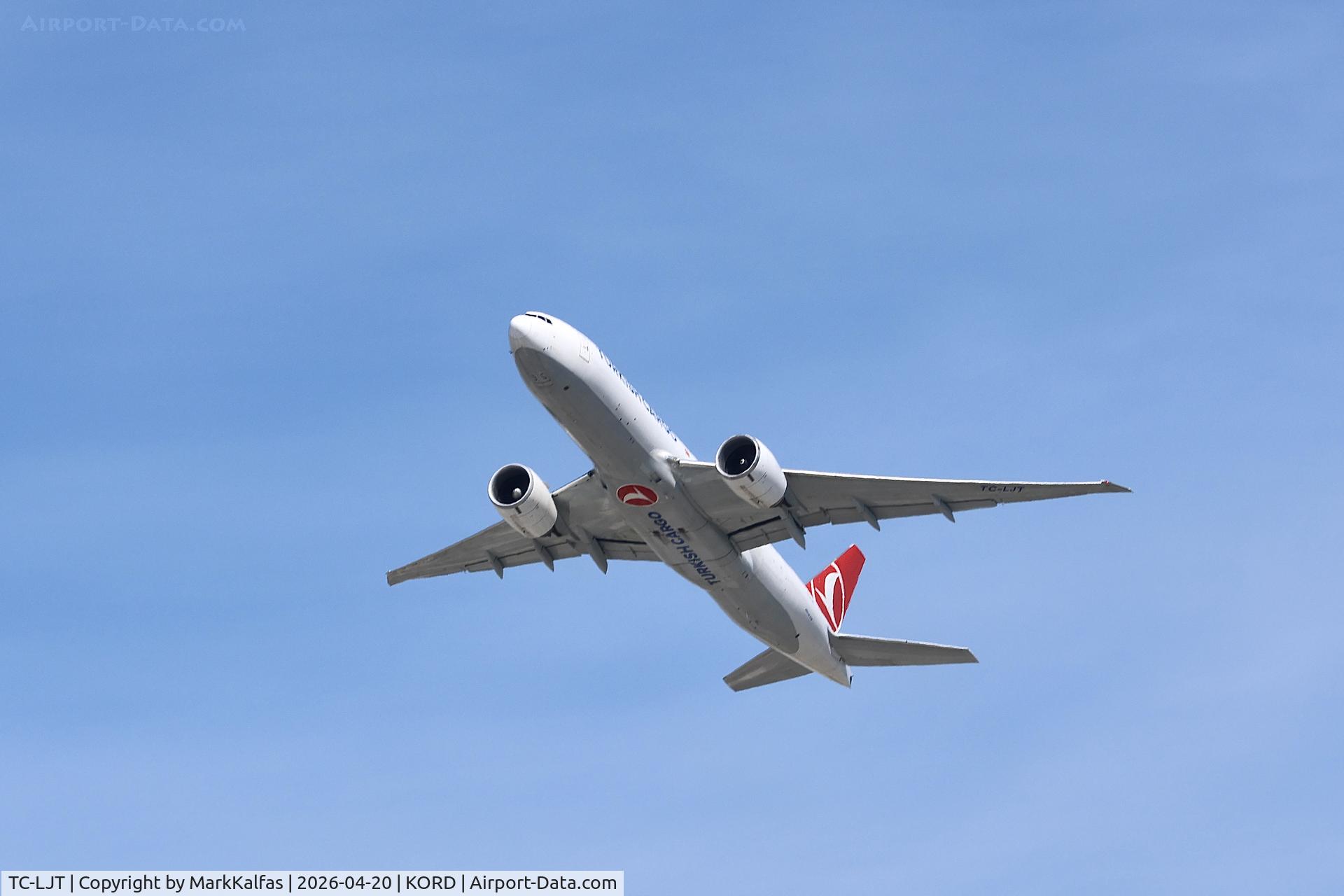 TC-LJT, 2020 Boeing 777-FF2, c/n 66580 l/n 1645, B77L Turkish Cargo  Boeing 777-FF2 TC-LJT departing 28R KORD