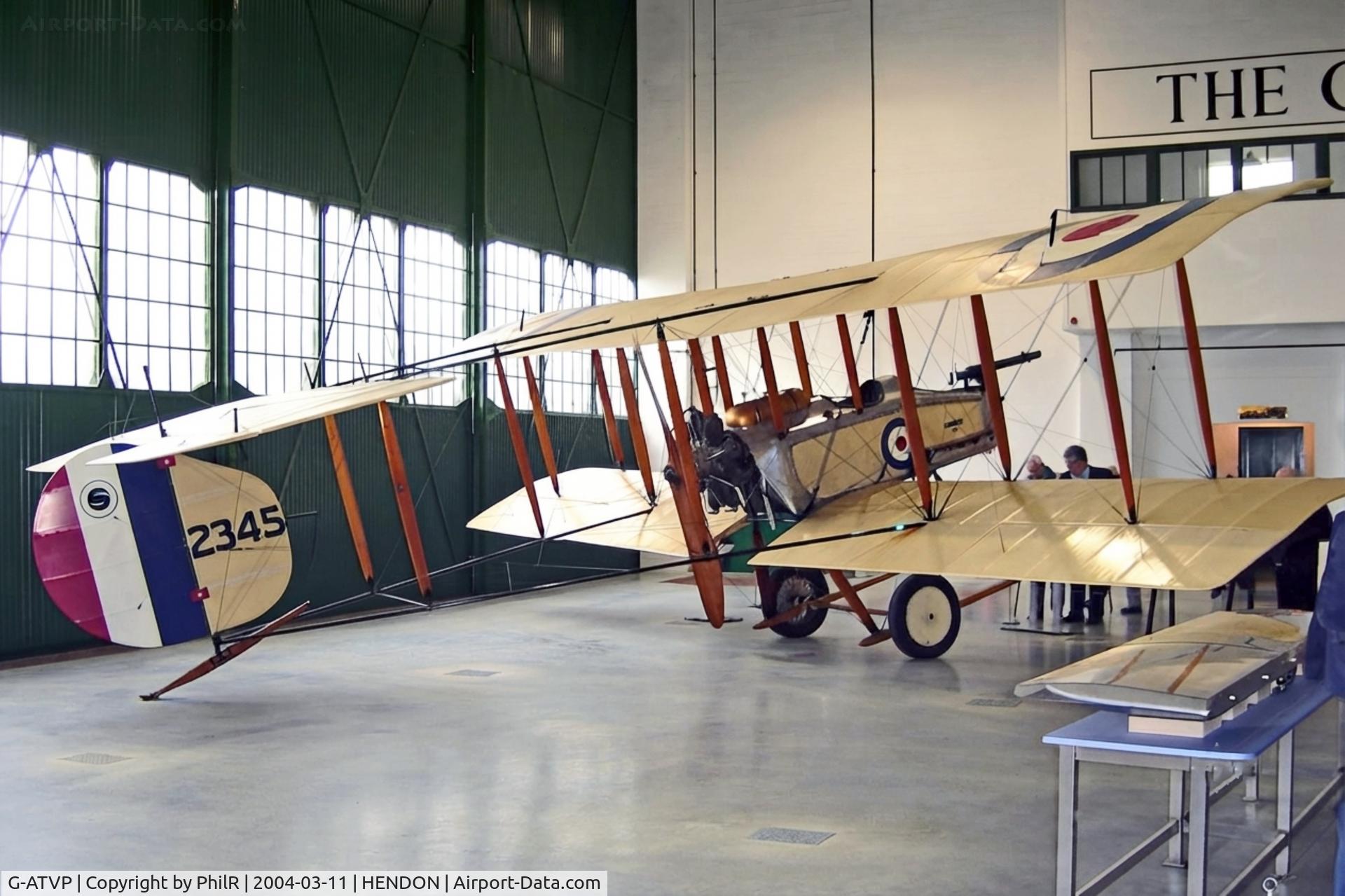 G-ATVP, 1966 Vickers FB.5 Gunbus (Replica), c/n FB5, G-ATVP '2345' 1966 Vickers FB5 Gunbus Replica RFC RAF Hendon 
