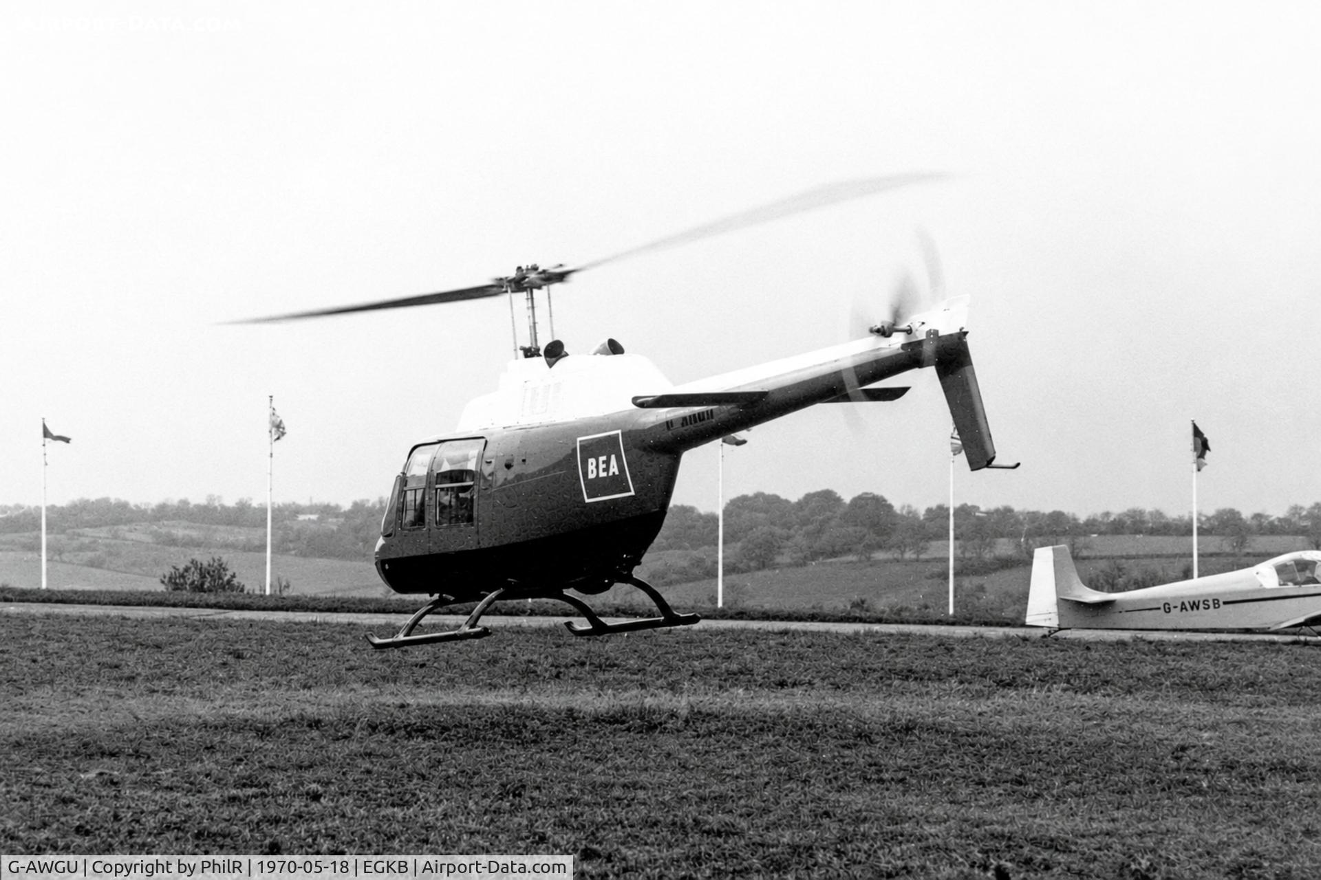 G-AWGU, 1968 Agusta AB-206B JetRanger II, c/n 8044, G-AWGU 1968 Bell 206 Jet Ranger ll BEA Helicopters Biggin Hill 
